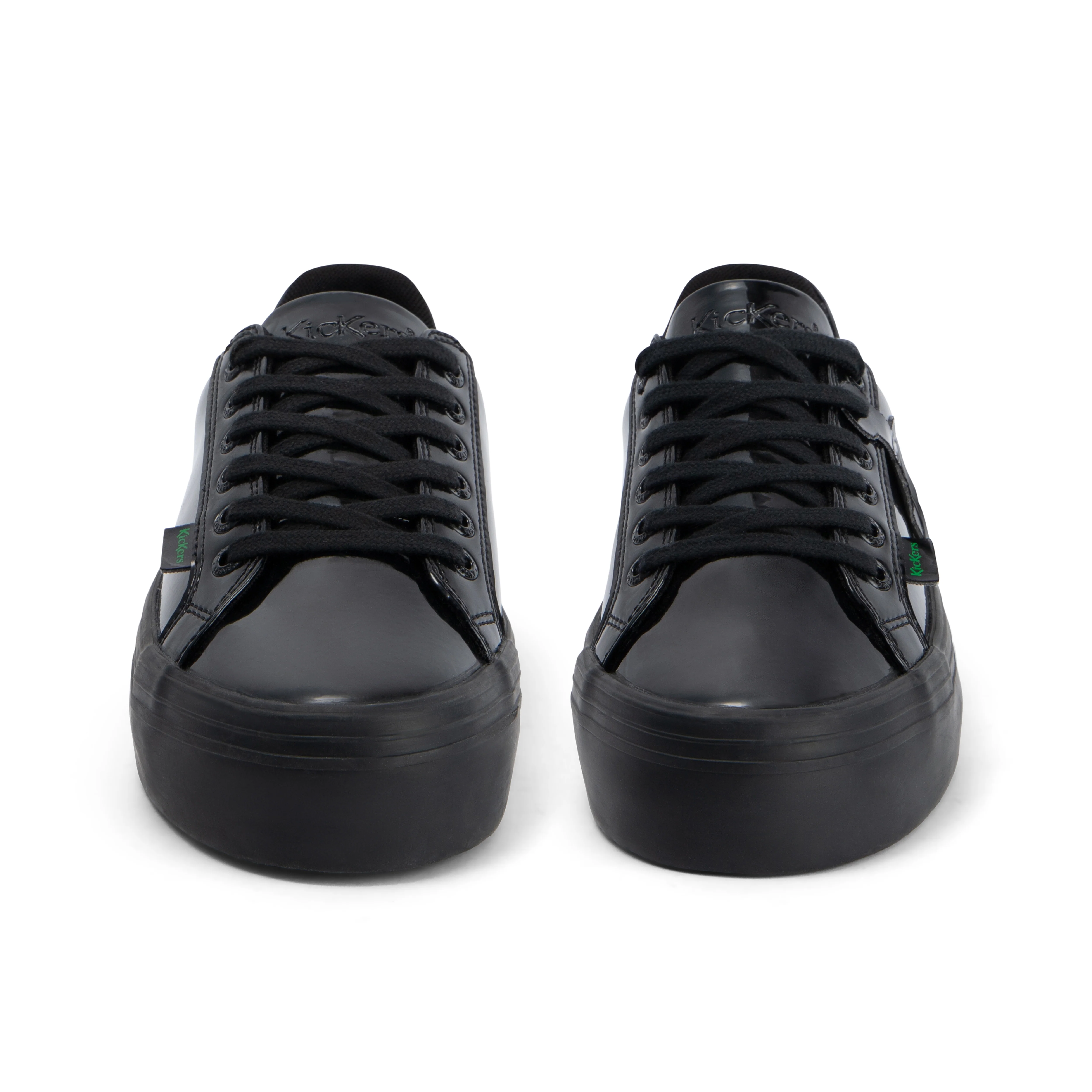 Adult Womens Tovni stack Leather Alternative Patent Leather Black - Image 2