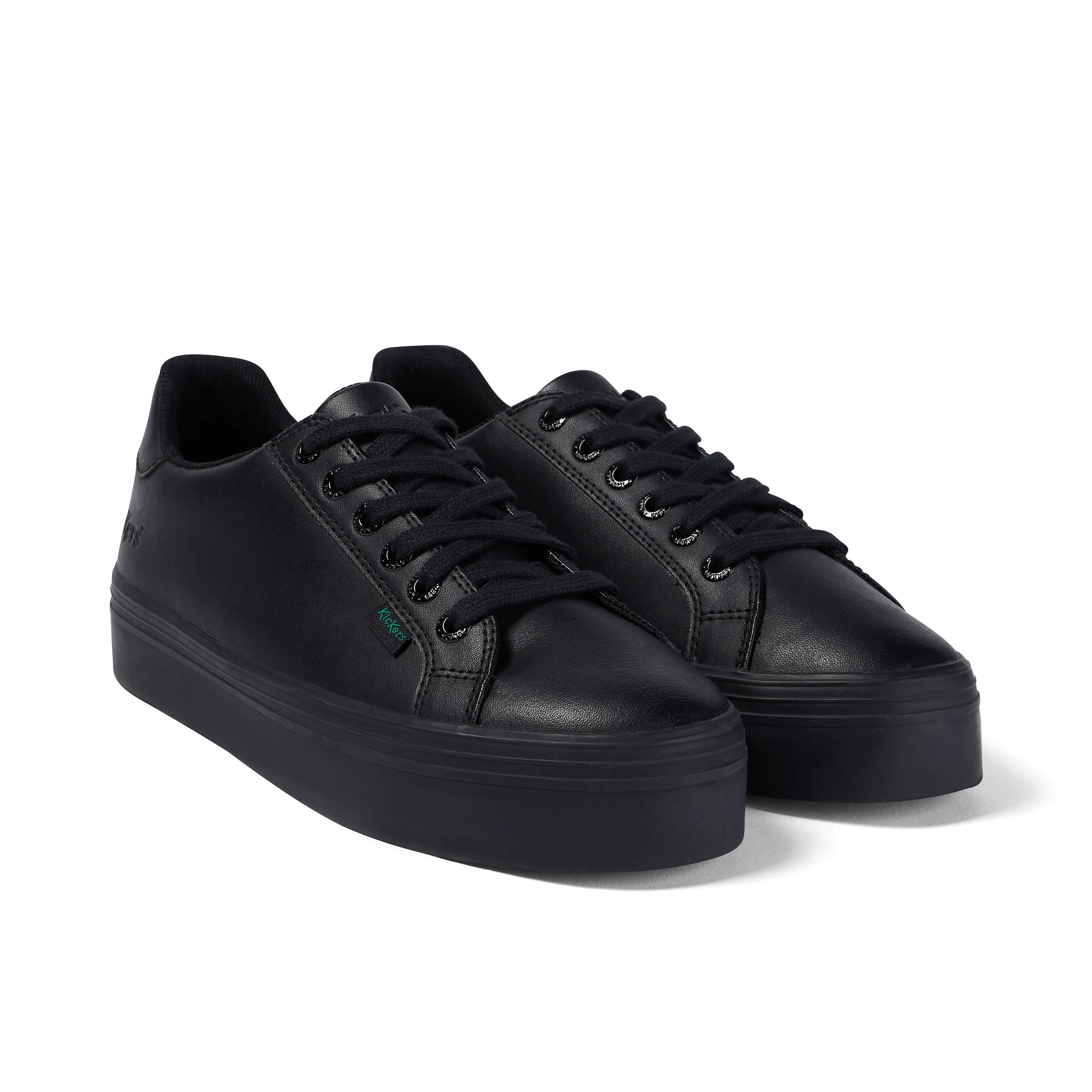 Adult Womens Tovni Stack Leather Black - Image 3