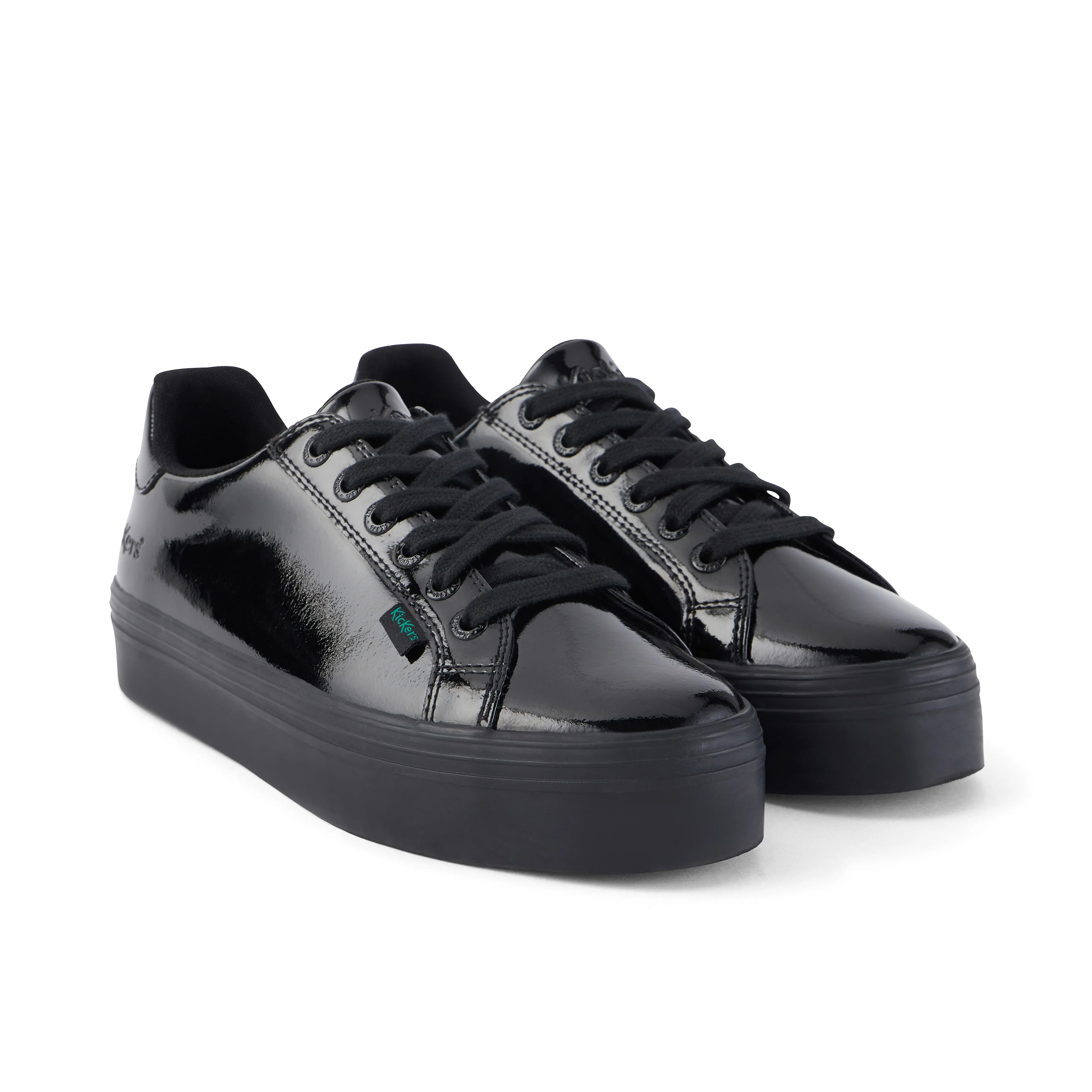 Adult Womens Tovni Stack Patent Leather Black - Image 3
