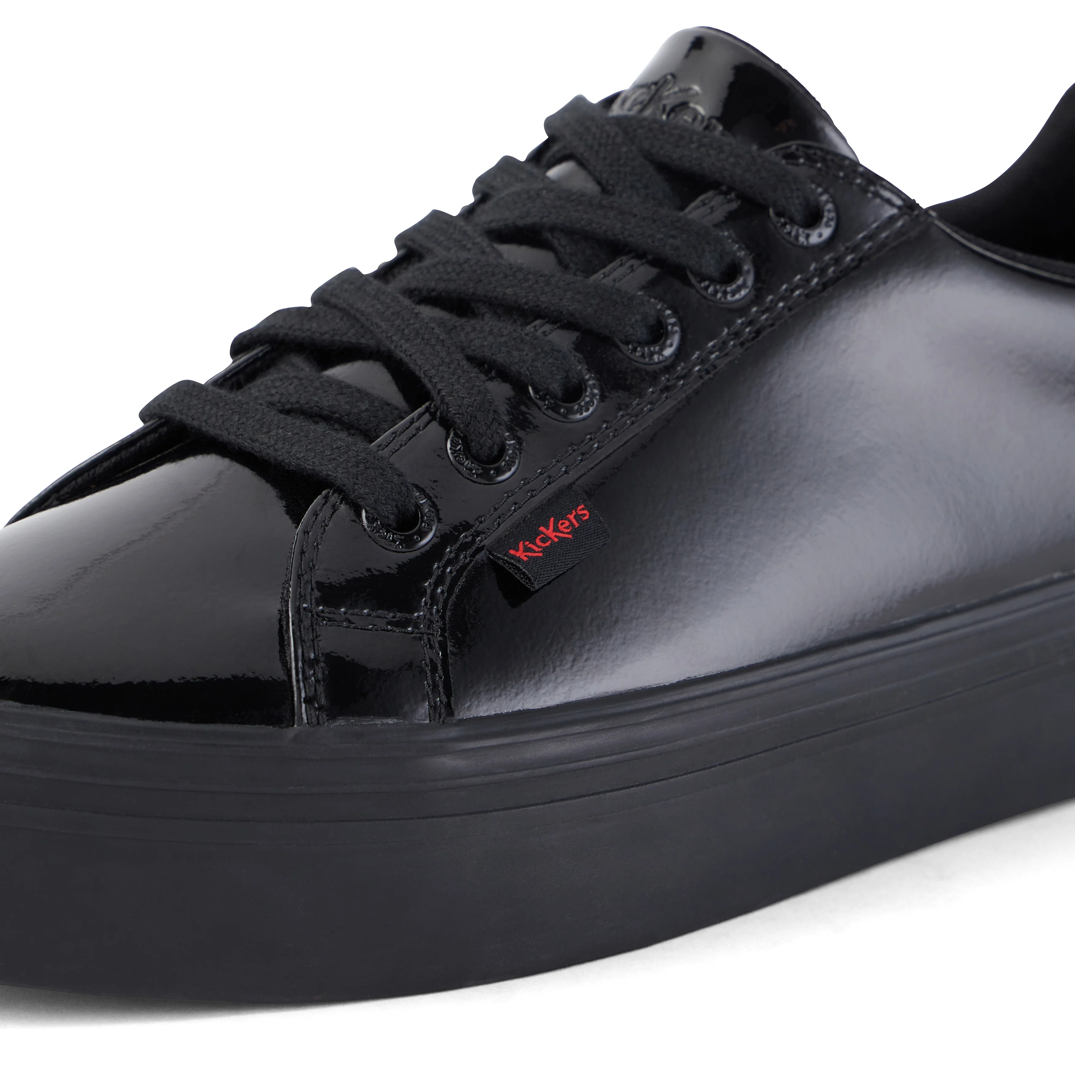 Adult Womens Tovni Stack Patent Leather Black - Image 6