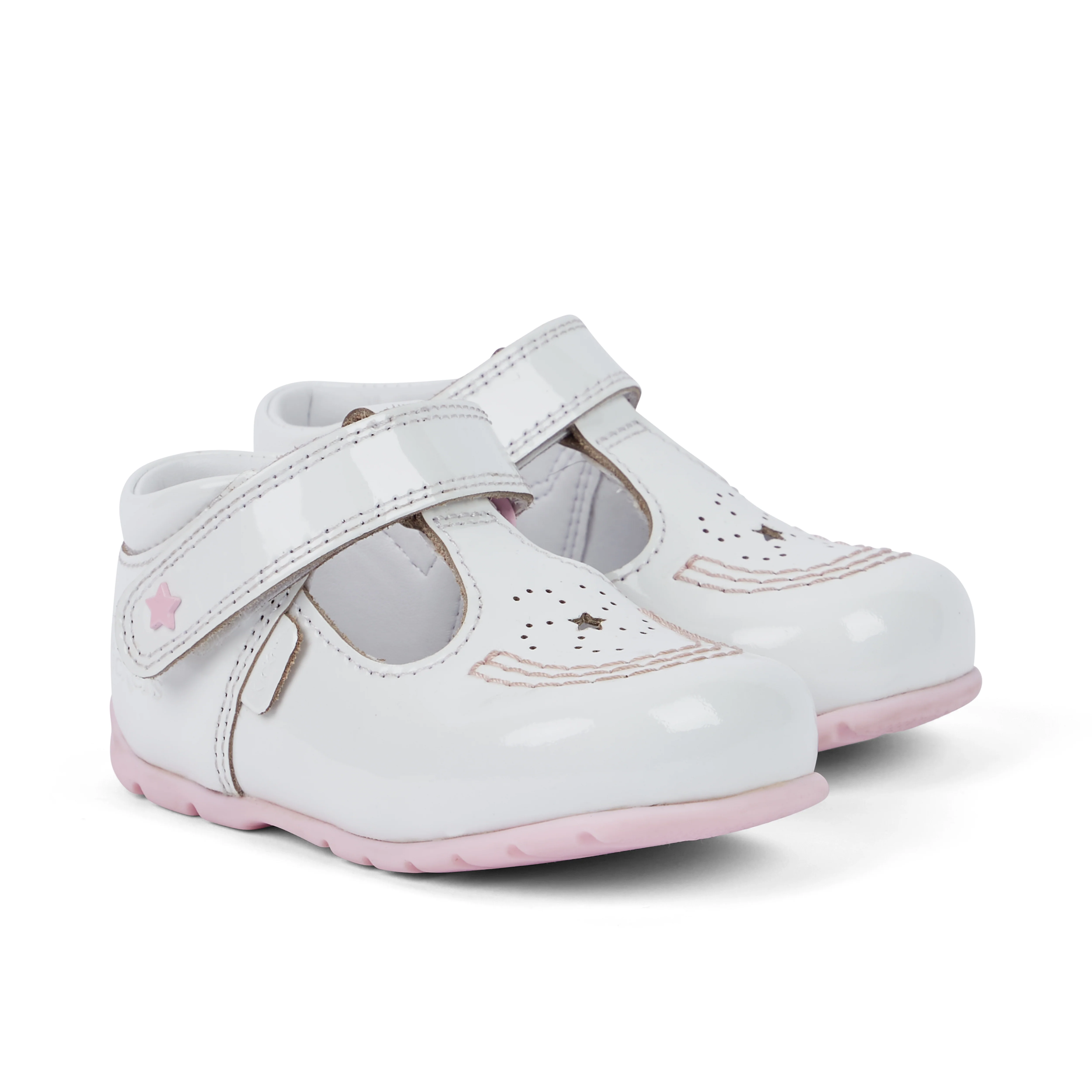 Babies Kick T Galactic Patent Leather White/Pink - Image 3