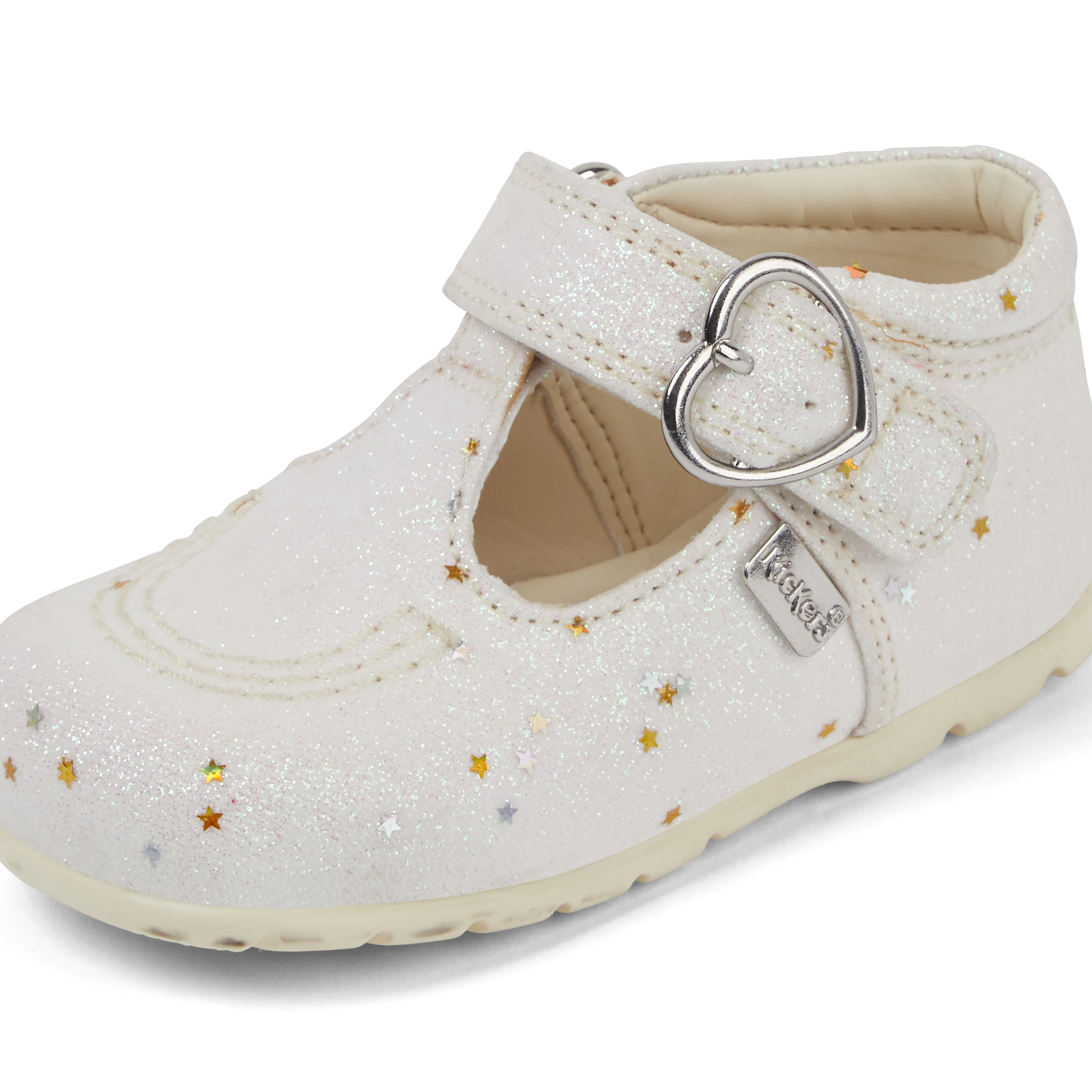 Baby Unisex Kick T Glitter Shoes White - Image 6
