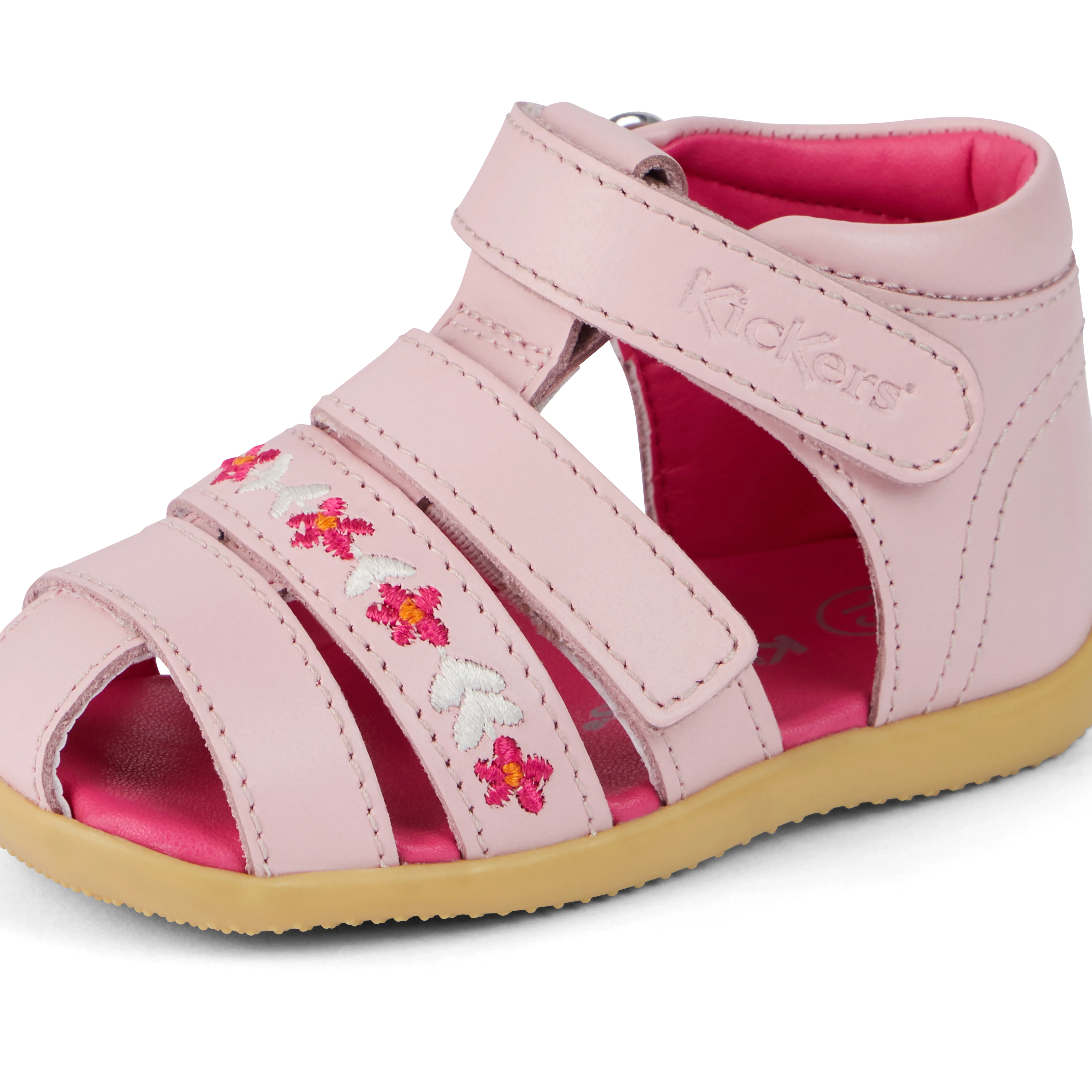 Baby Wriggle Flower Sandals Leather Pink - Image 6