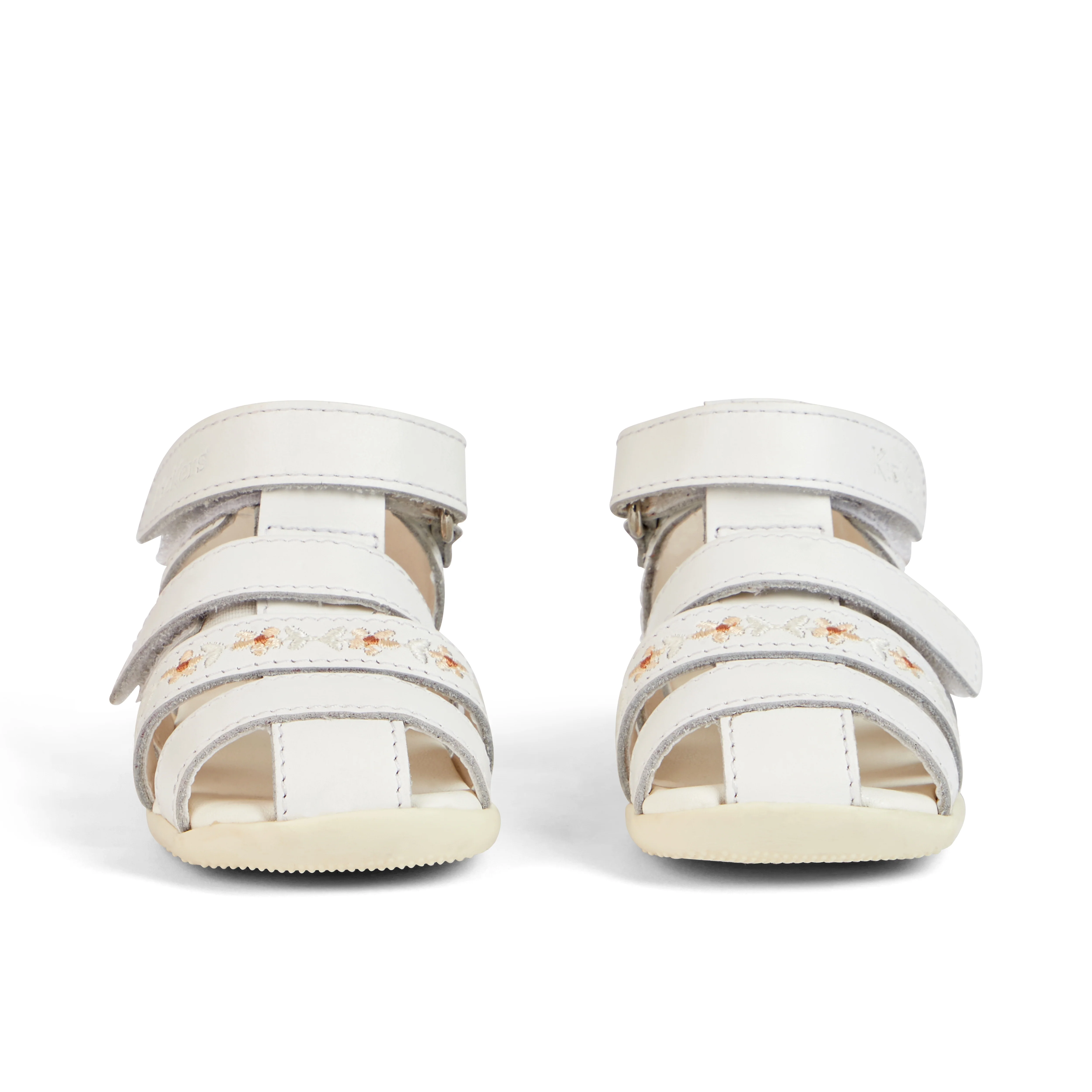 Baby Wriggle Flower Sandals Leather White - Image 2