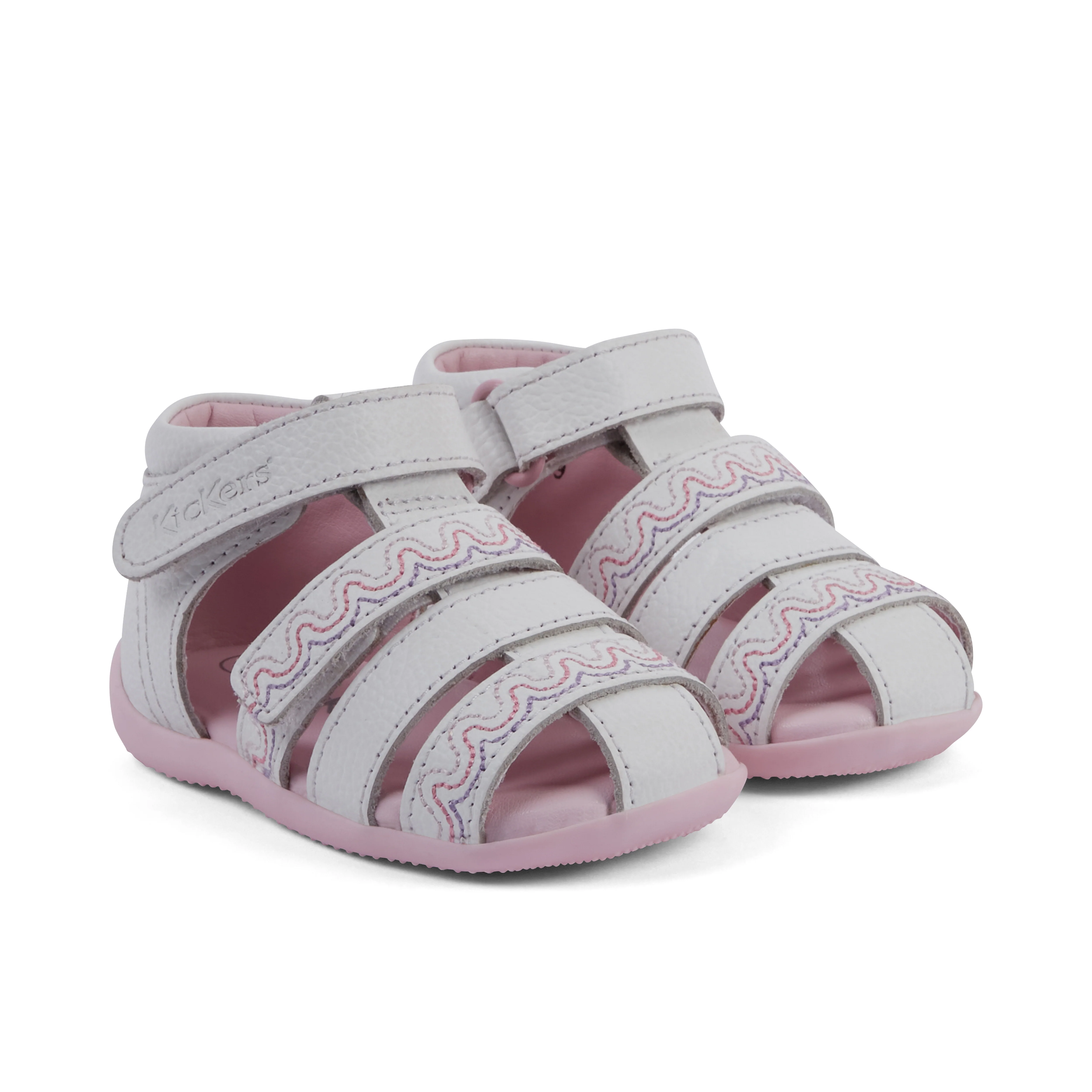 Baby Wriggle Wave Sandals Leather White - Image 3