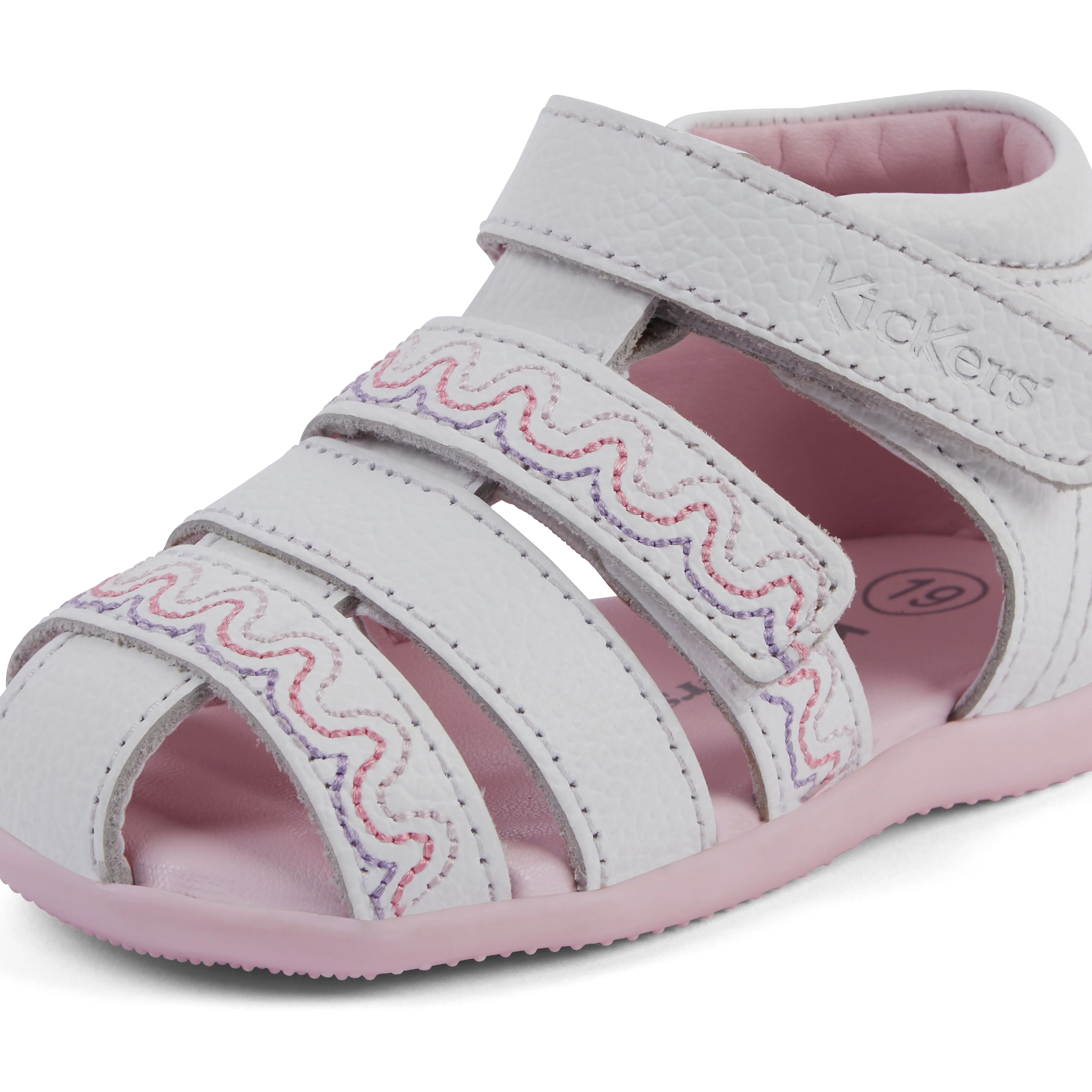 Baby Wriggle Wave Sandals Leather White - Image 6