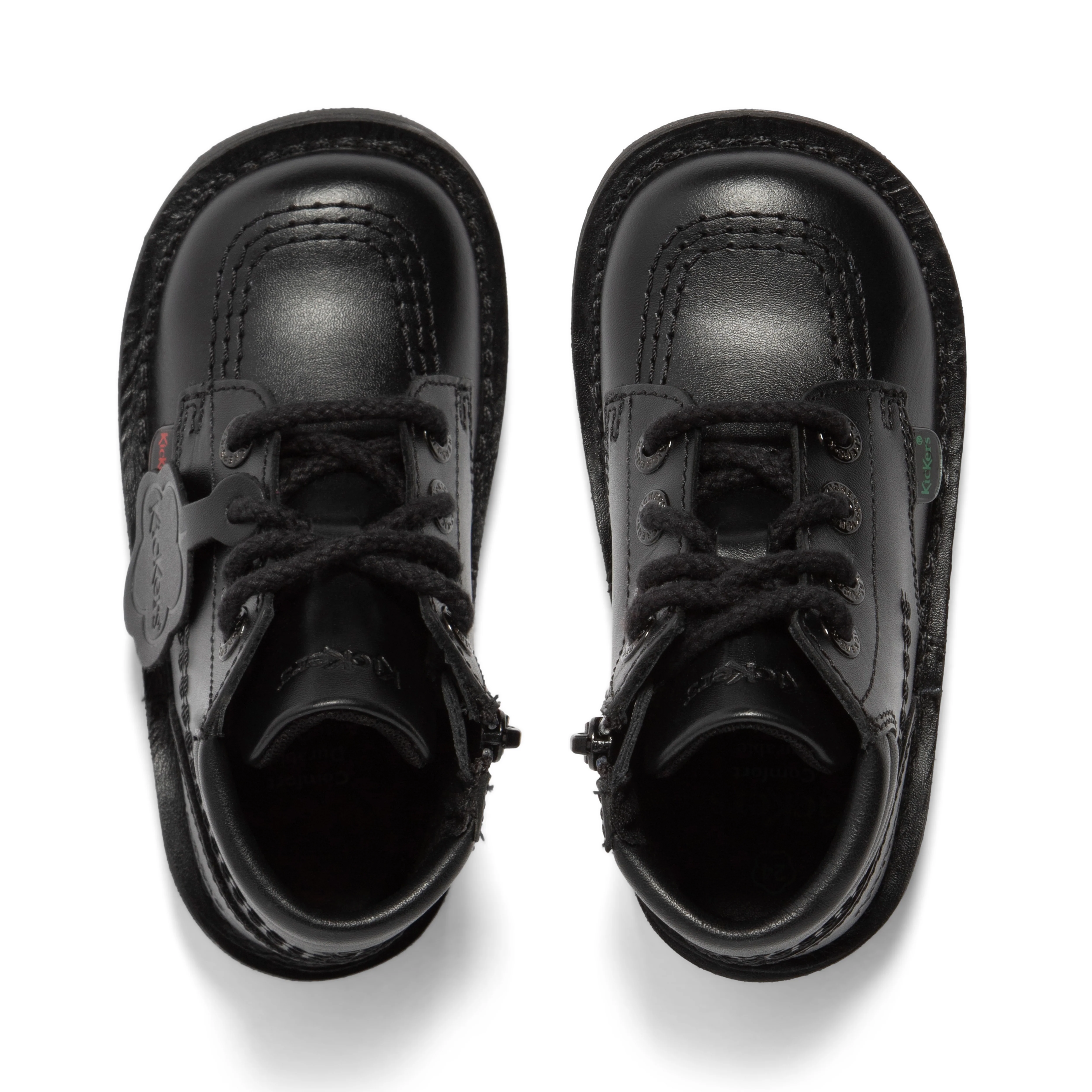 Infant Boys Kick Hi Padded Leather Black - Image 4