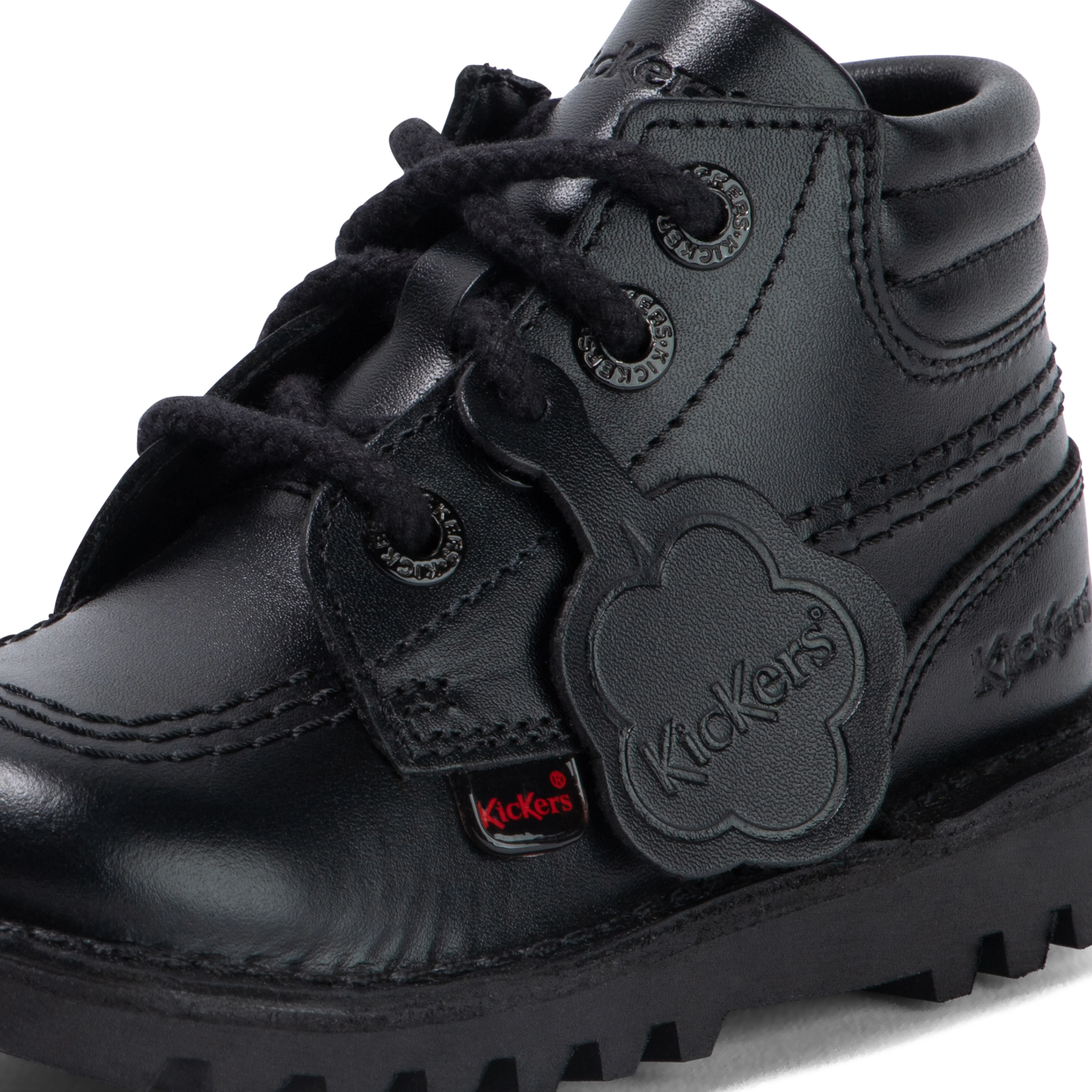 Infant Boys Kick Hi Padded Leather Black - Image 6
