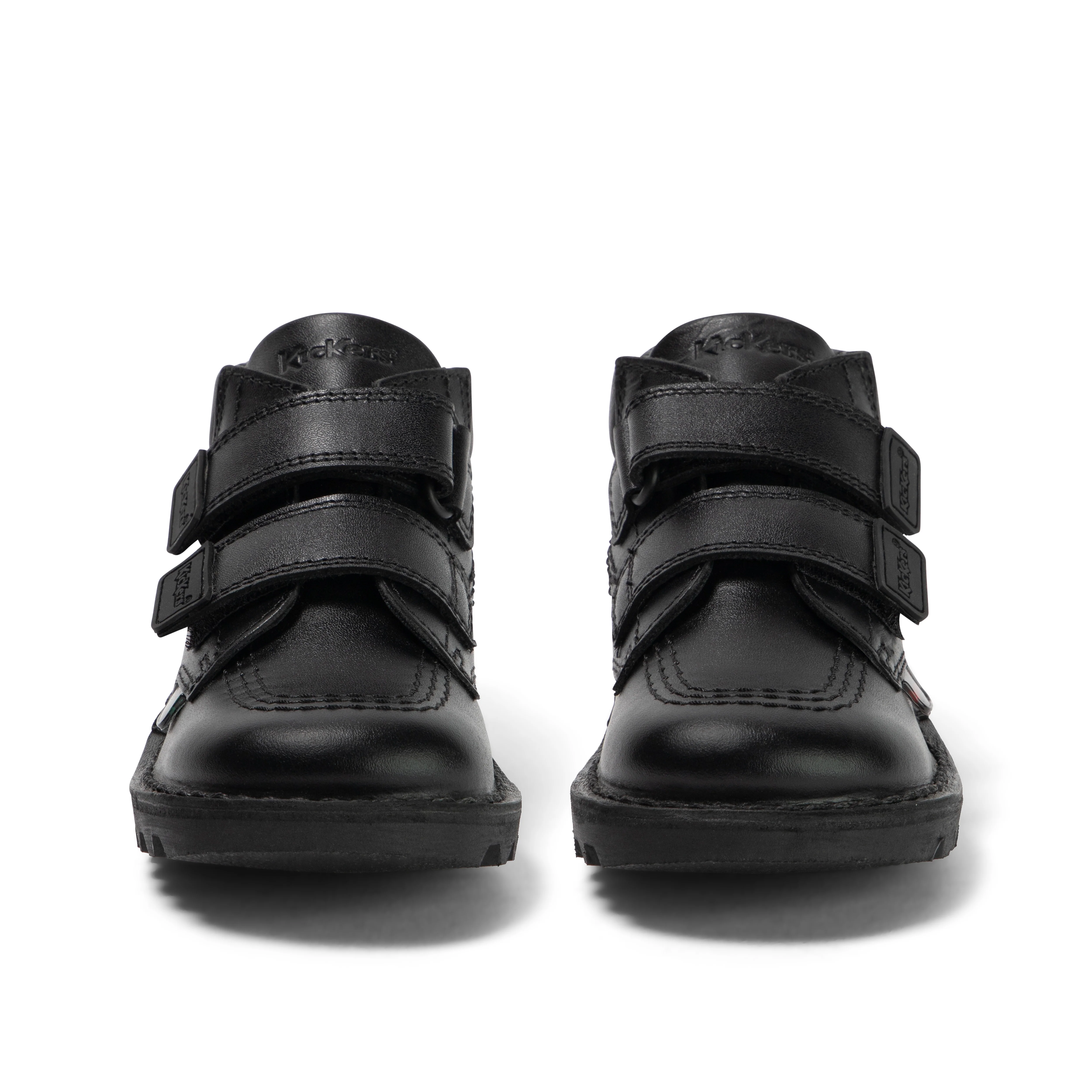 Infant Boys Kick Hi Roll Leather Black - Image 2