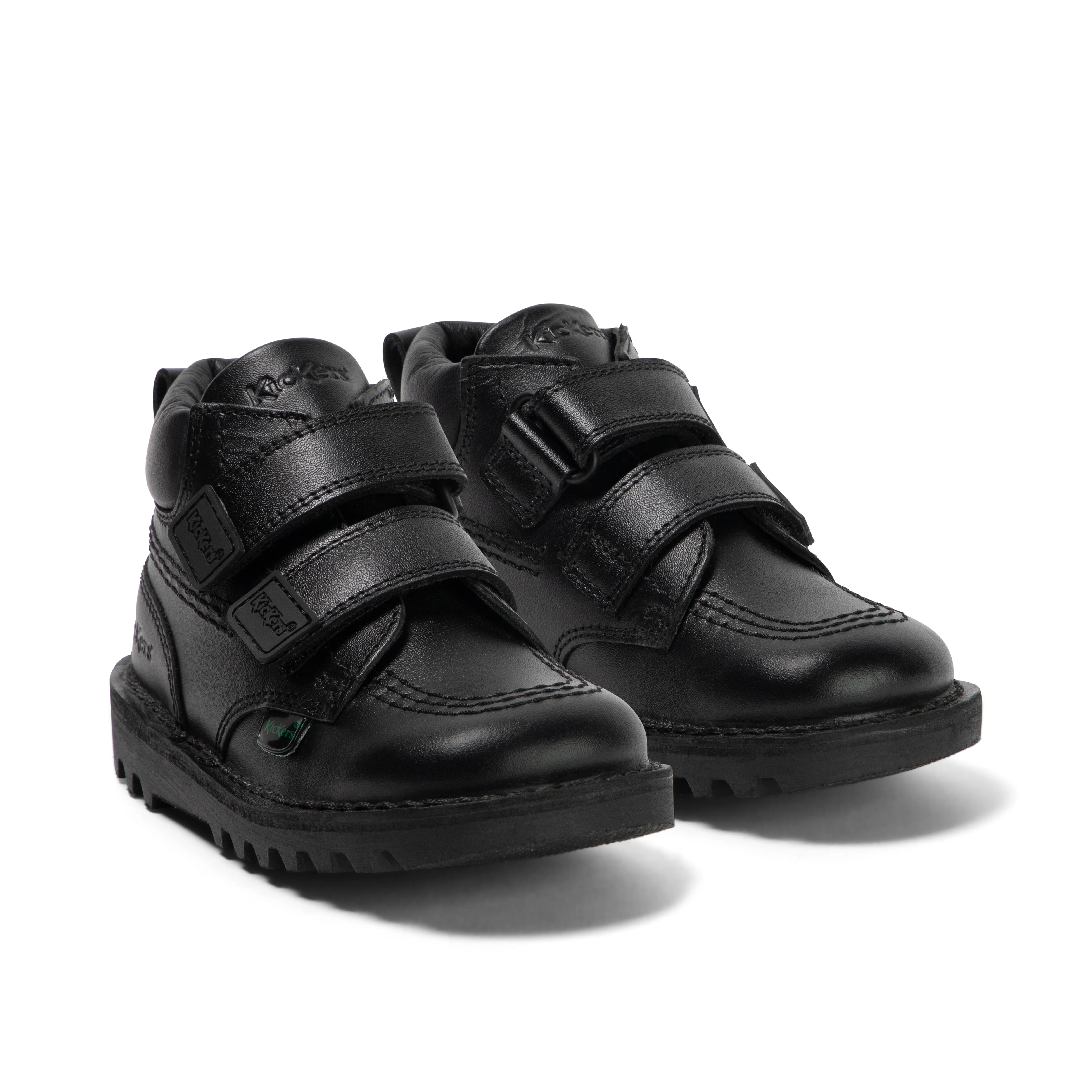 Infant Boys Kick Hi Roll Leather Black - Image 3