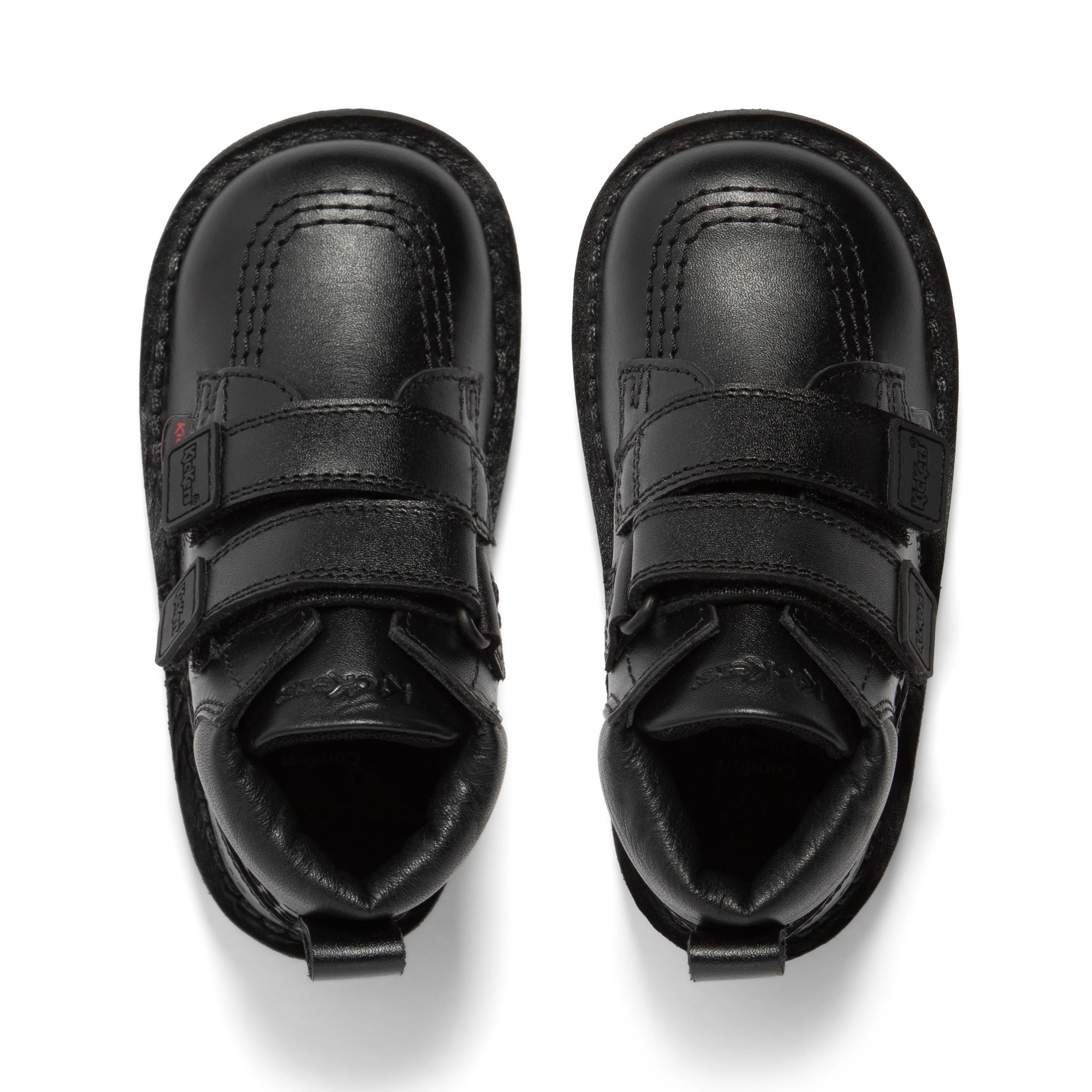 Infant Boys Kick Hi Roll Leather Black - Image 4