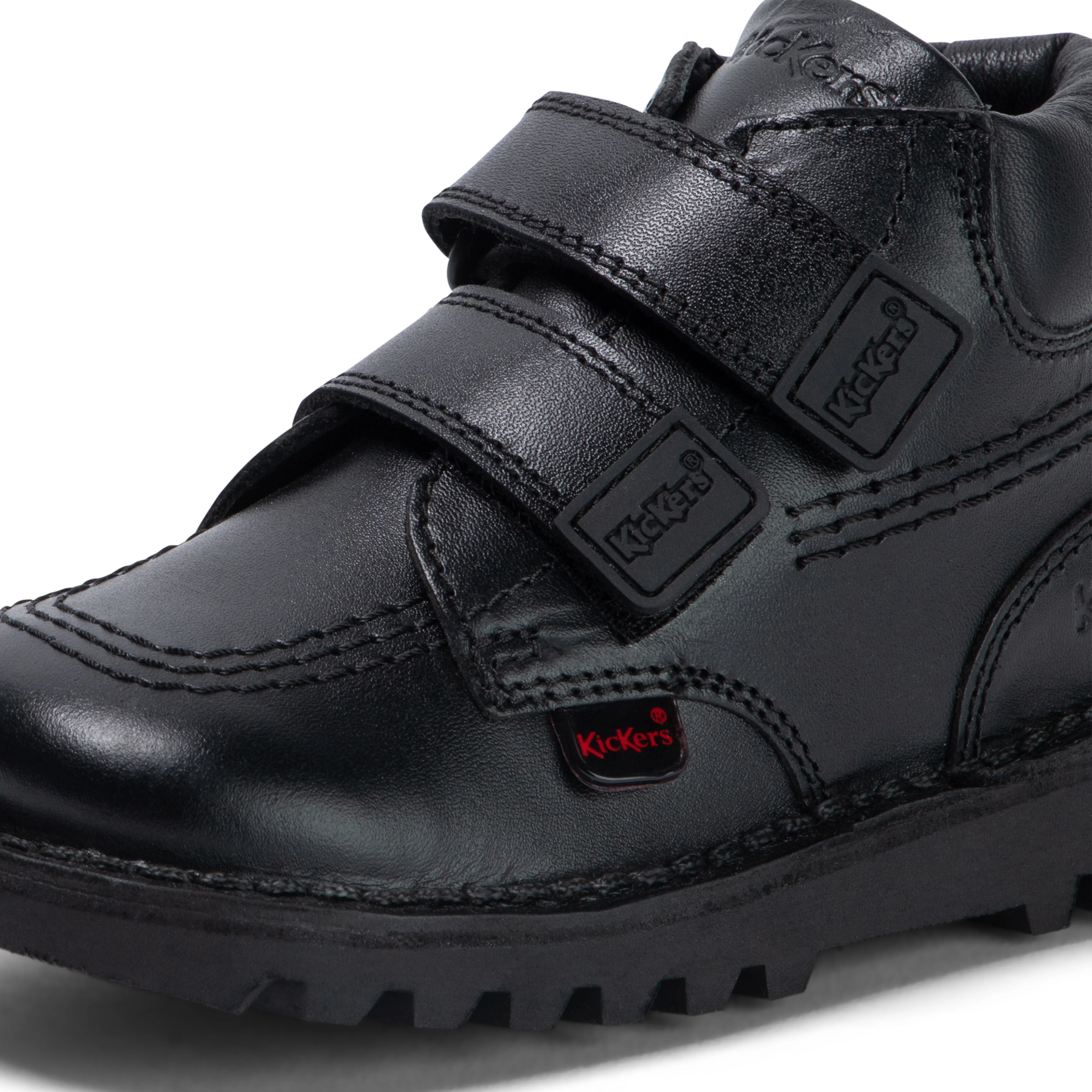 Infant Boys Kick Hi Roll Leather Black - Image 6