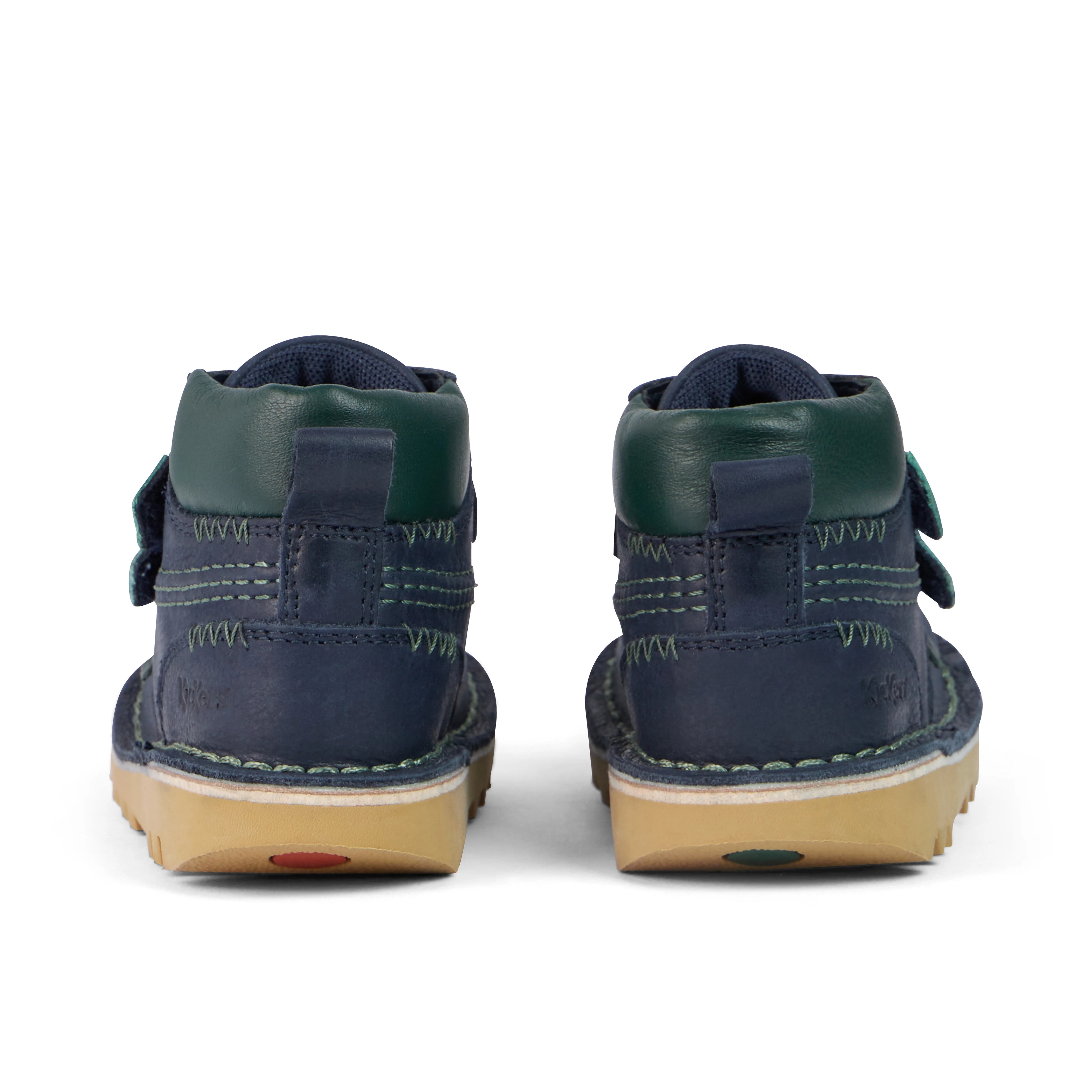 Infant Boys Kick Hi Roll ZigZag Boots Leather Navy - Image 5