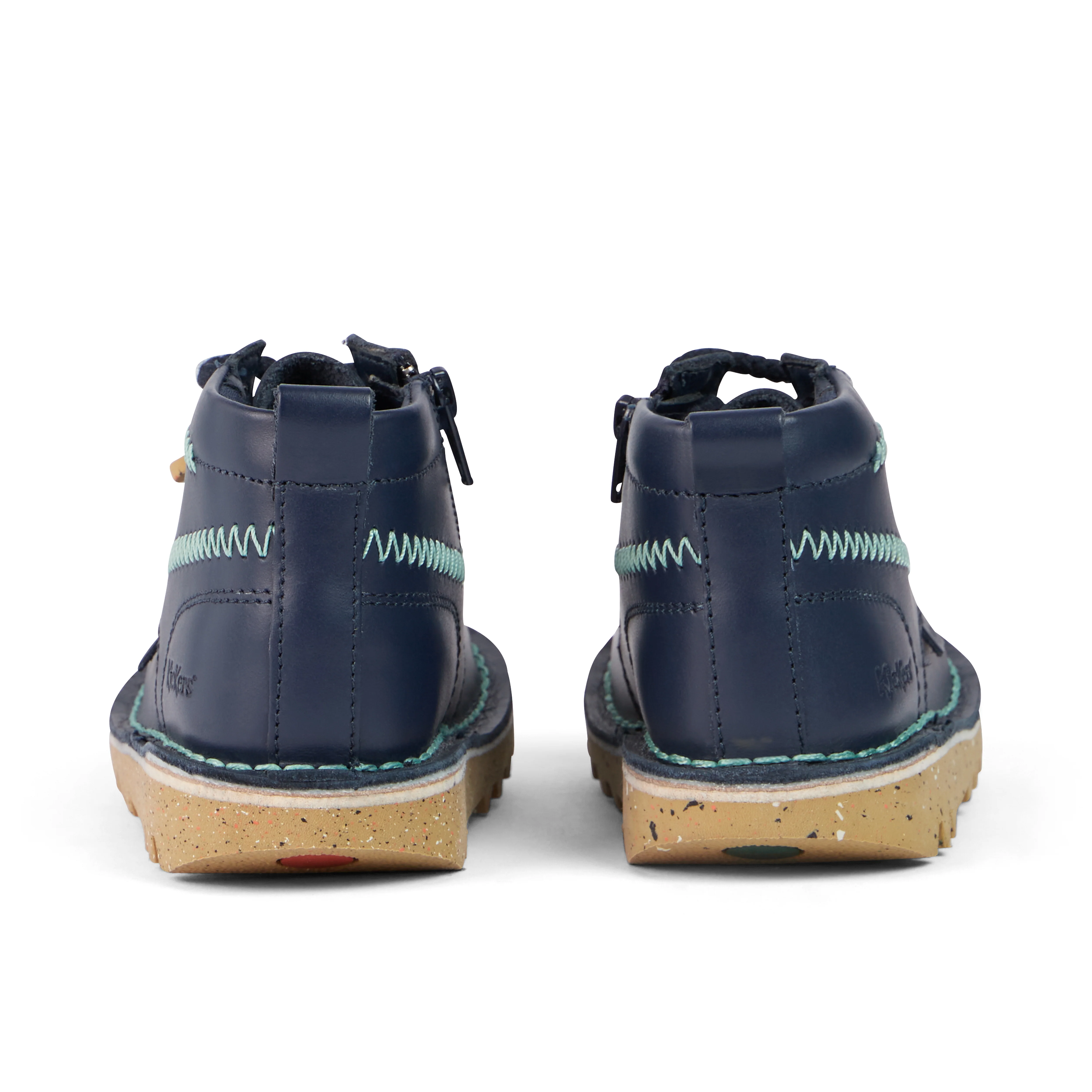 Infant Boys Kick Hi ZigZag Boots Leather Navy - Image 5