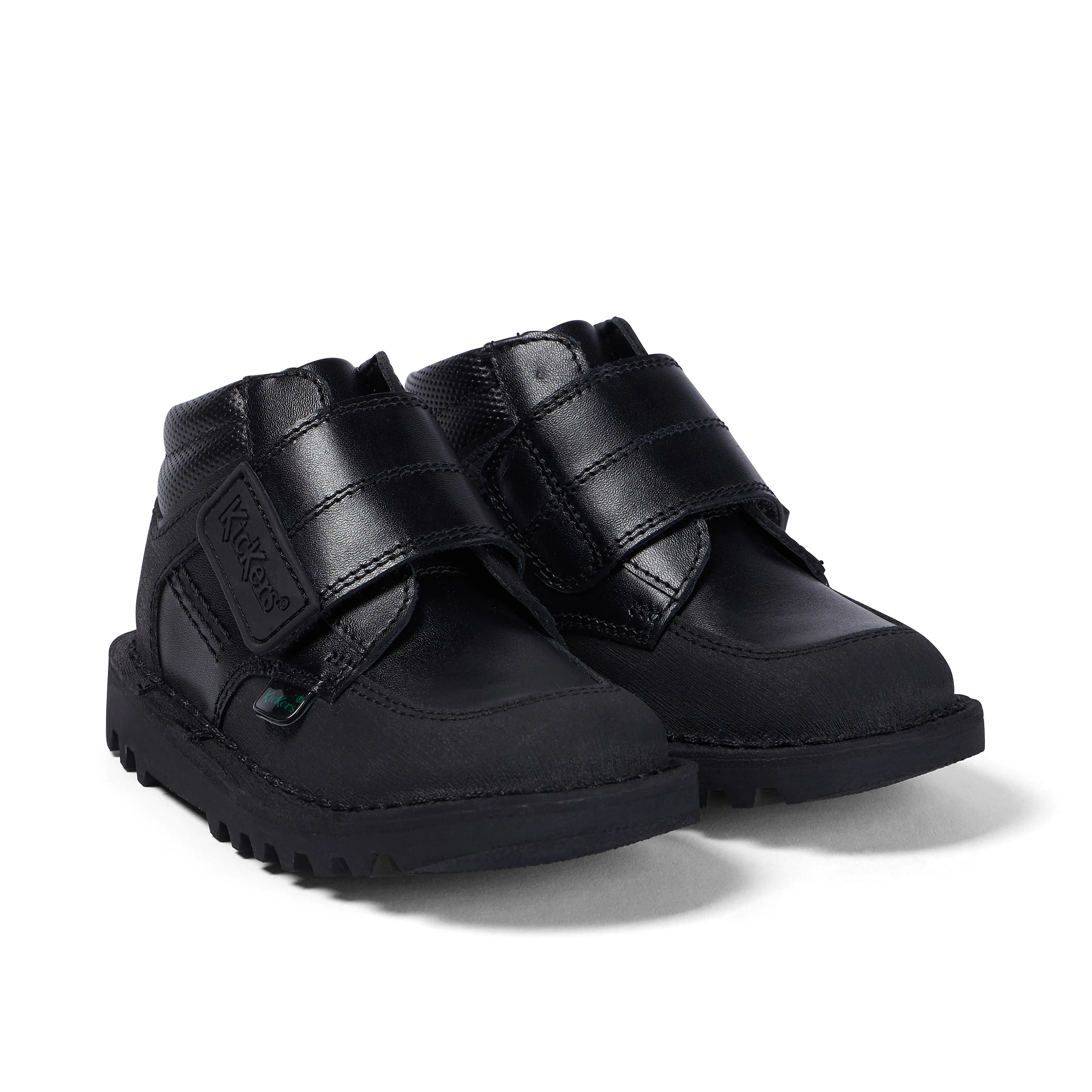 Infant Boys Kick Mid Scuff Leather Black - Image 3
