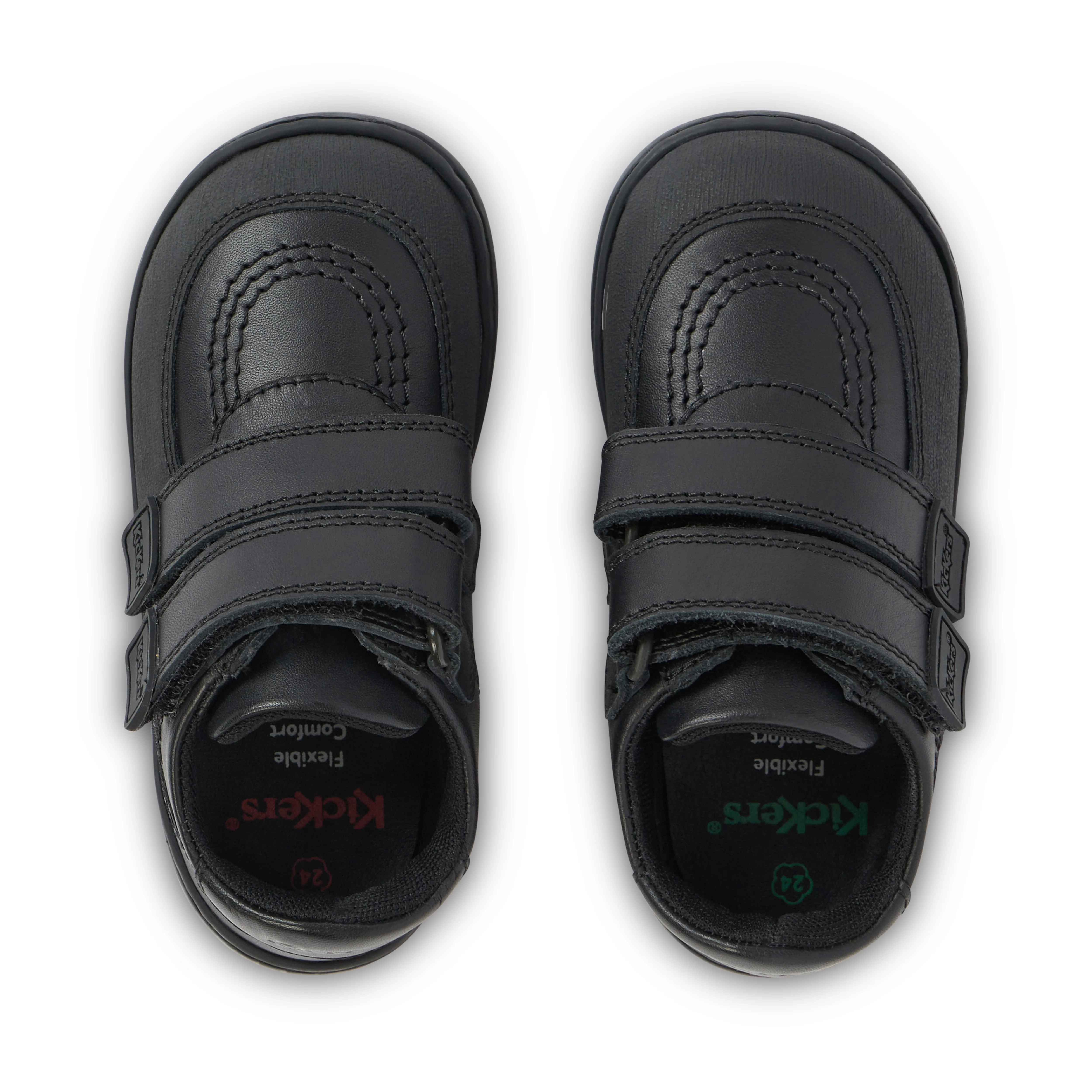 Infant Boys Kick Scuff Twin Leather Black - Image 4