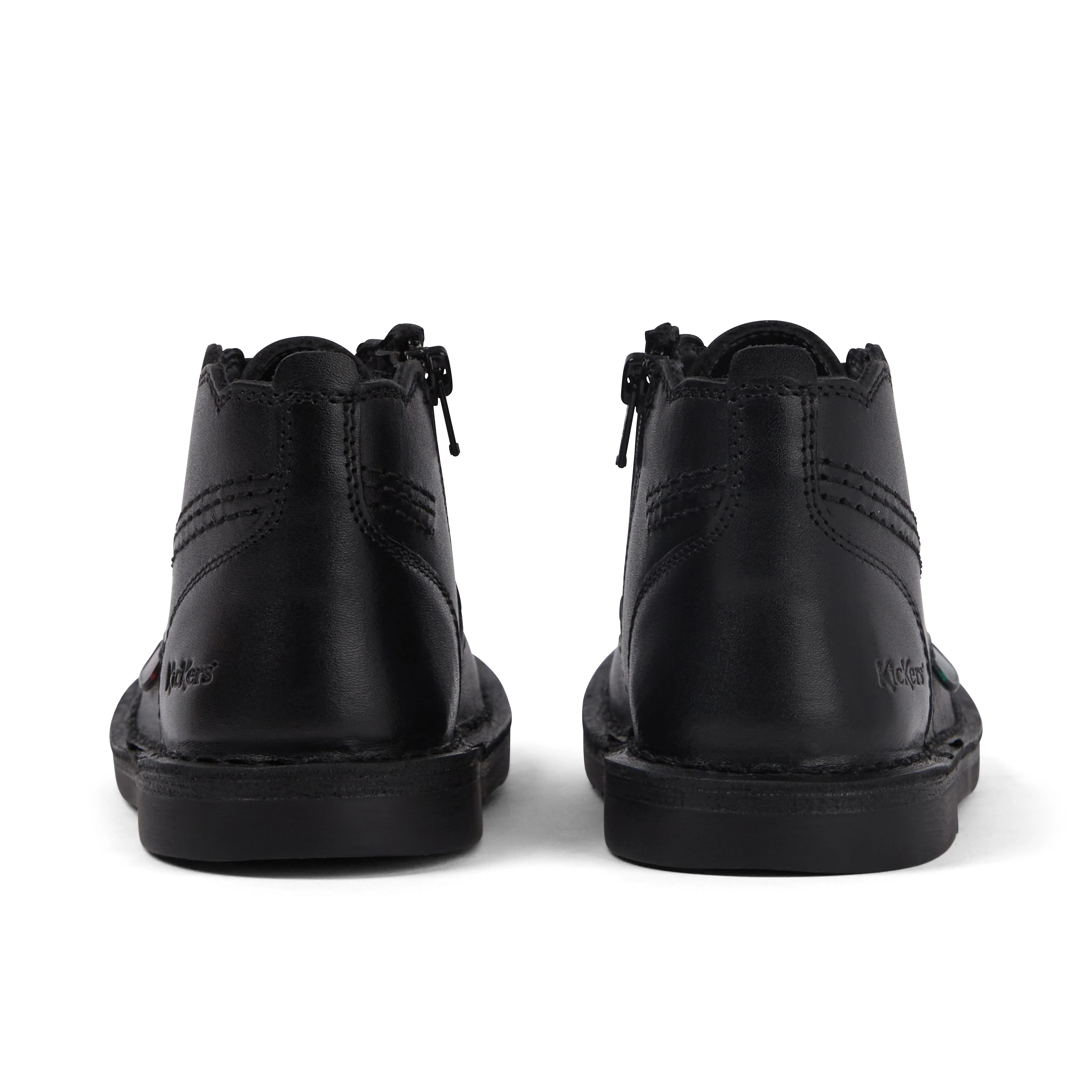 Infant Girls Adlar Hi Scallop Leather Boots Black - Image 5