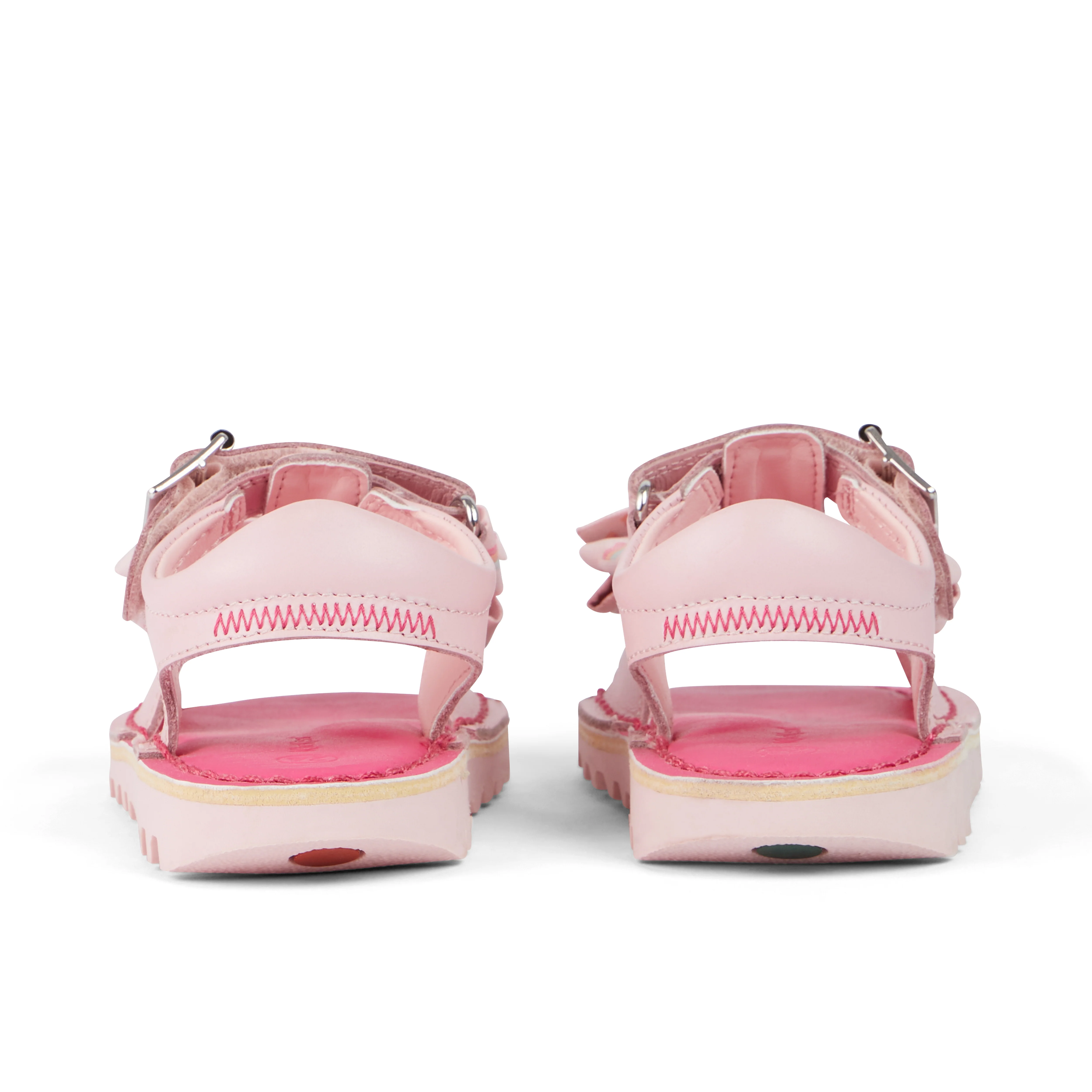 Infant Girls Kick Bow Sandals Leather Pink - Image 5