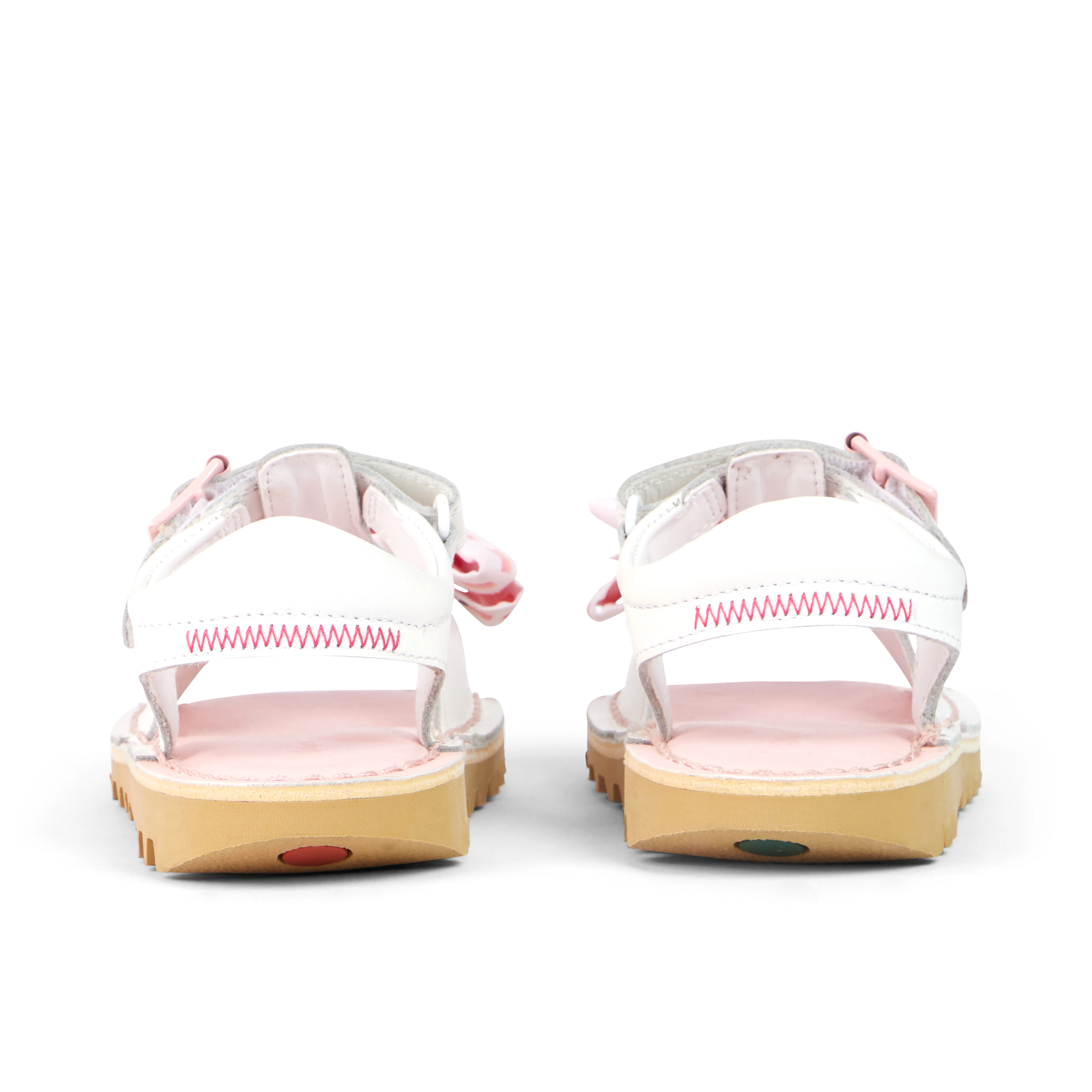 Infant Girls Kick Bow Sandals Leather White - Image 5