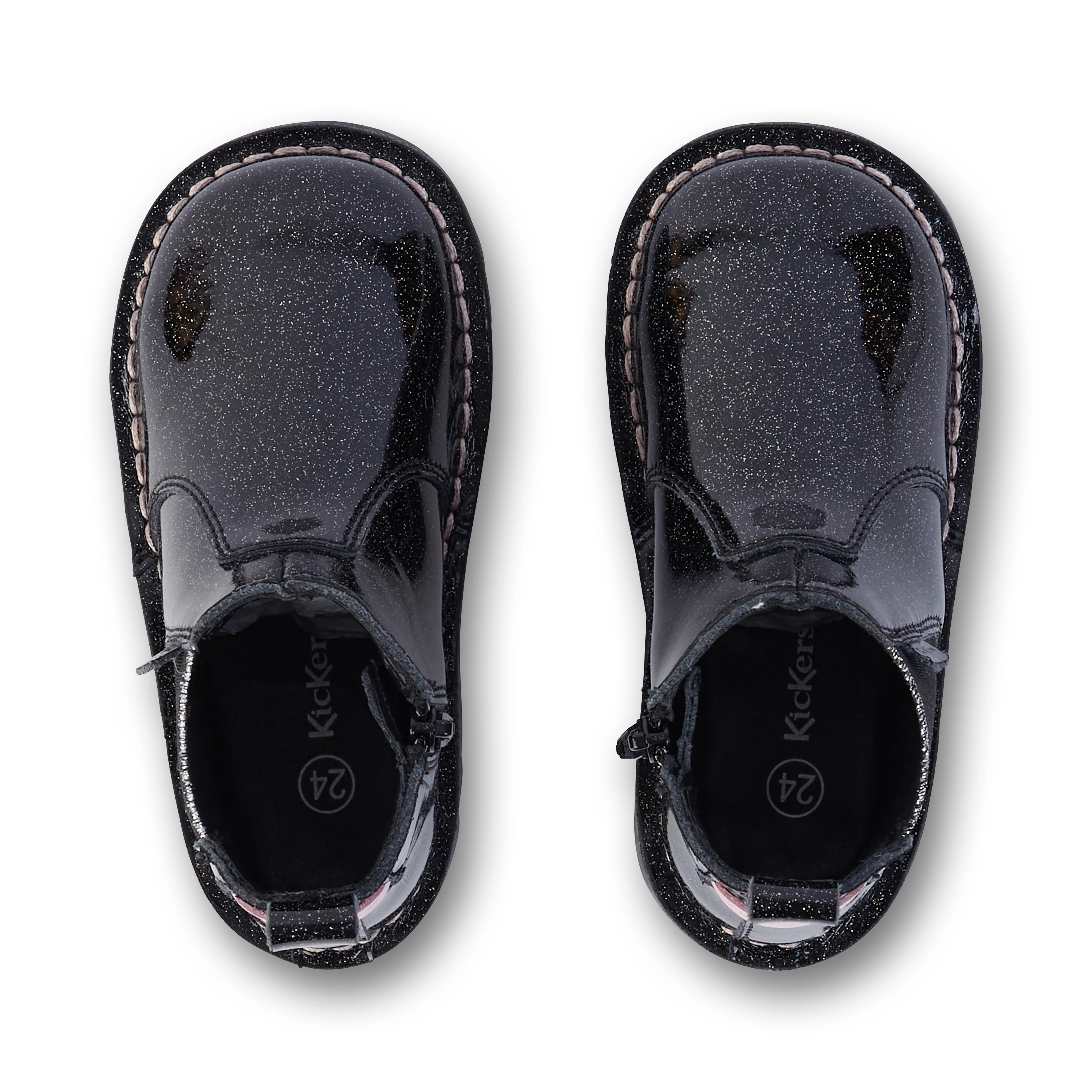Infant Girl's Kick Chelsea Galactic Leather Black - Image 4