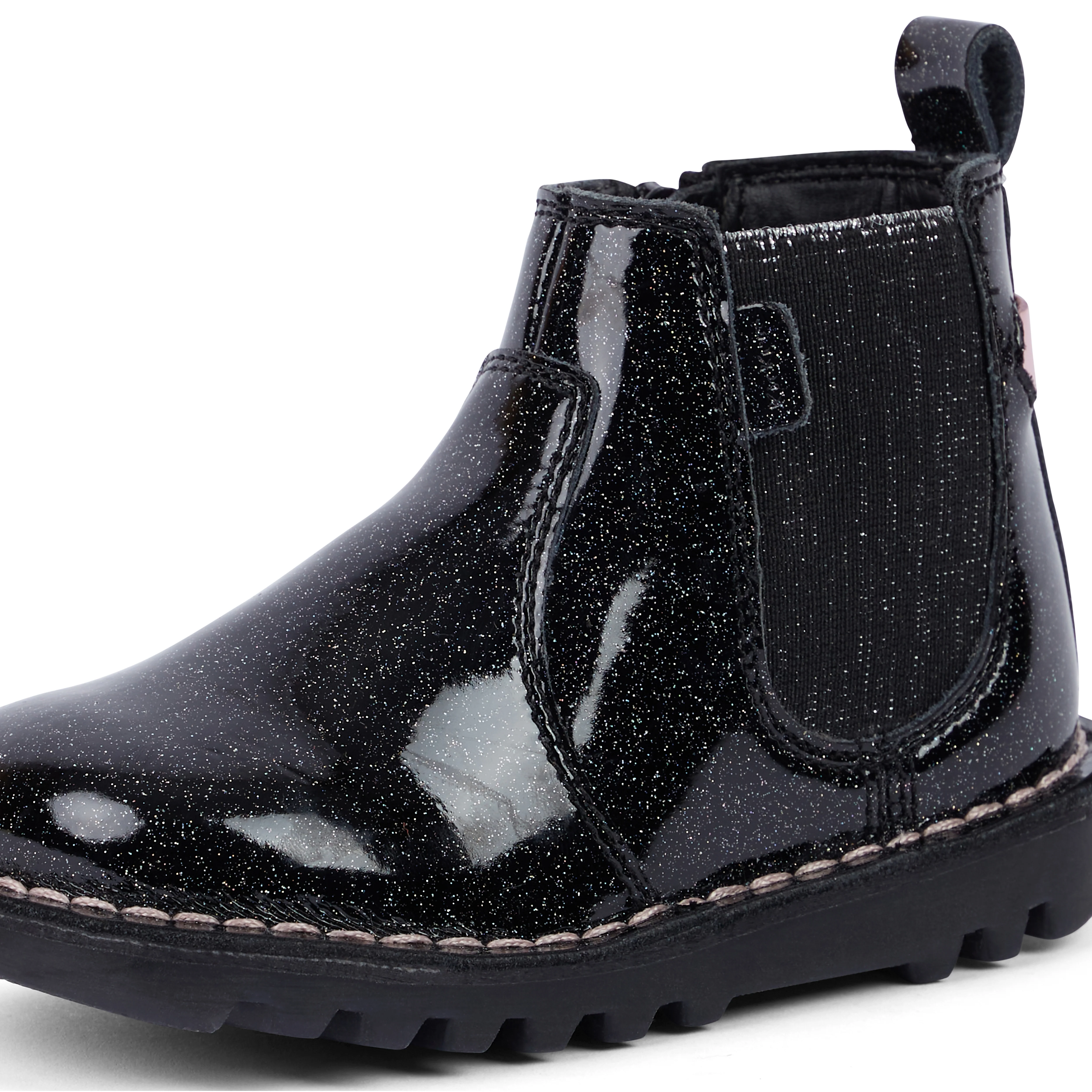 Infant Girl's Kick Chelsea Galactic Leather Black - Image 6