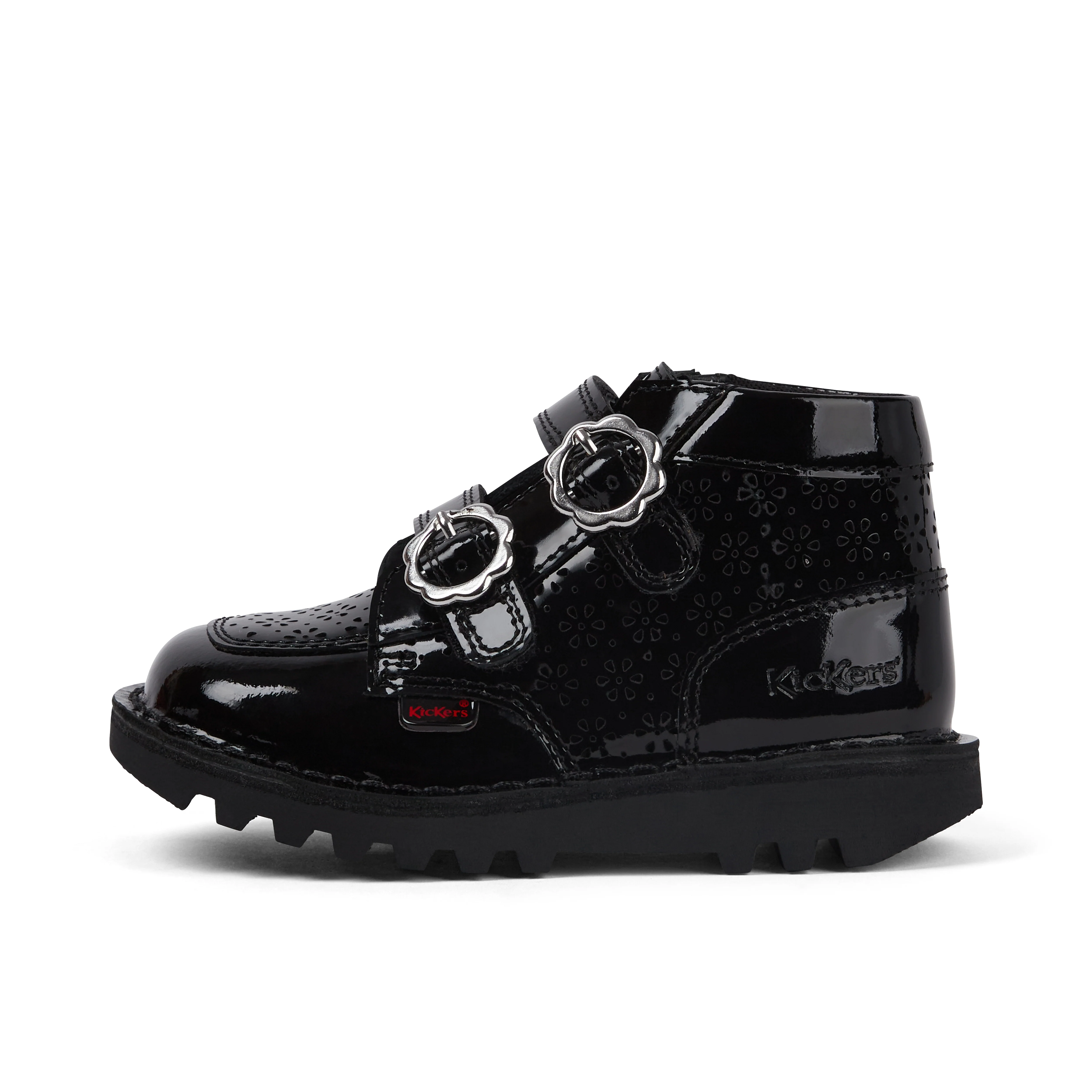 Infant Girls Kick Hi Meadow Patent Leather Boots Black