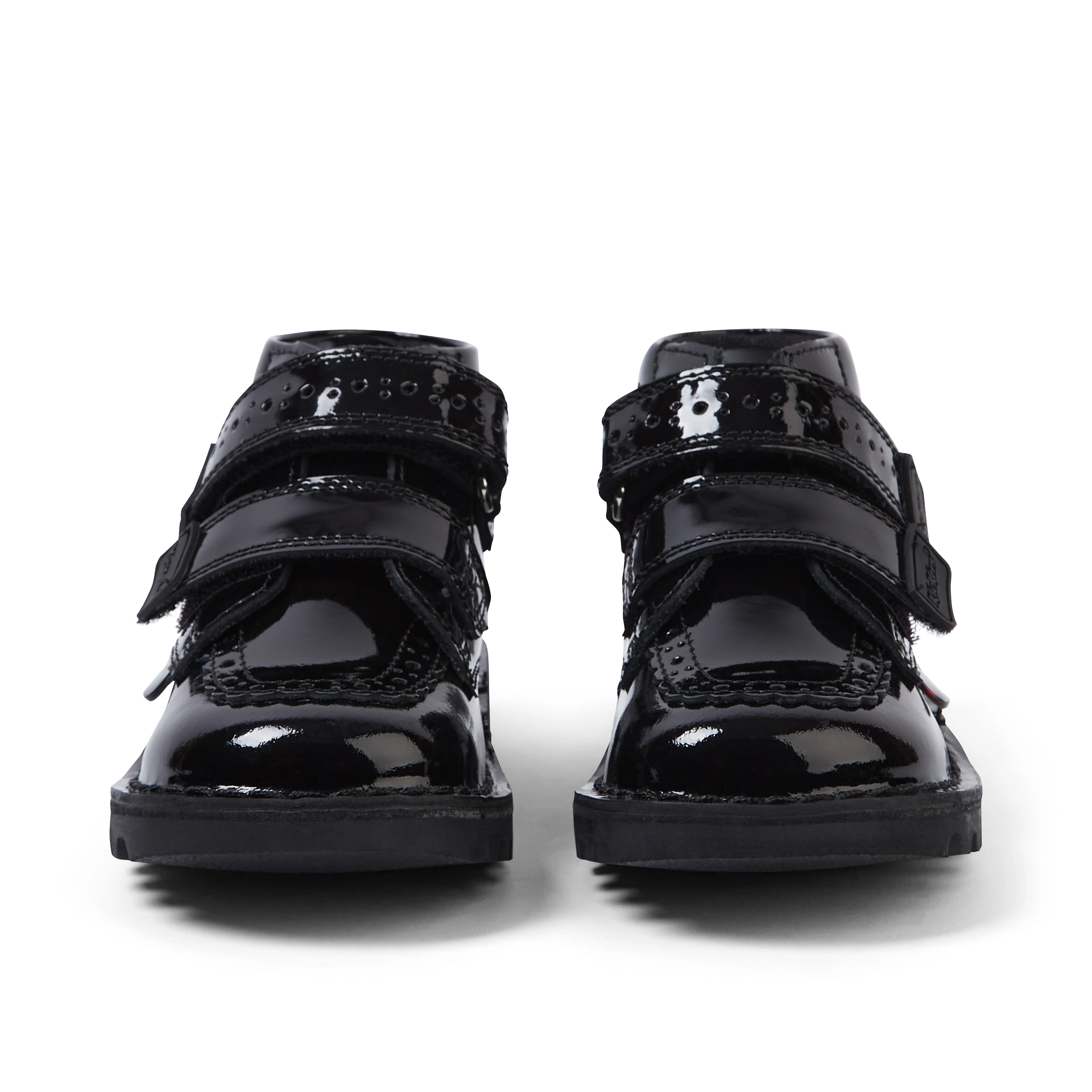 Infant Girls Kick Hi Vel Brogue Patent Leather Black - Image 2