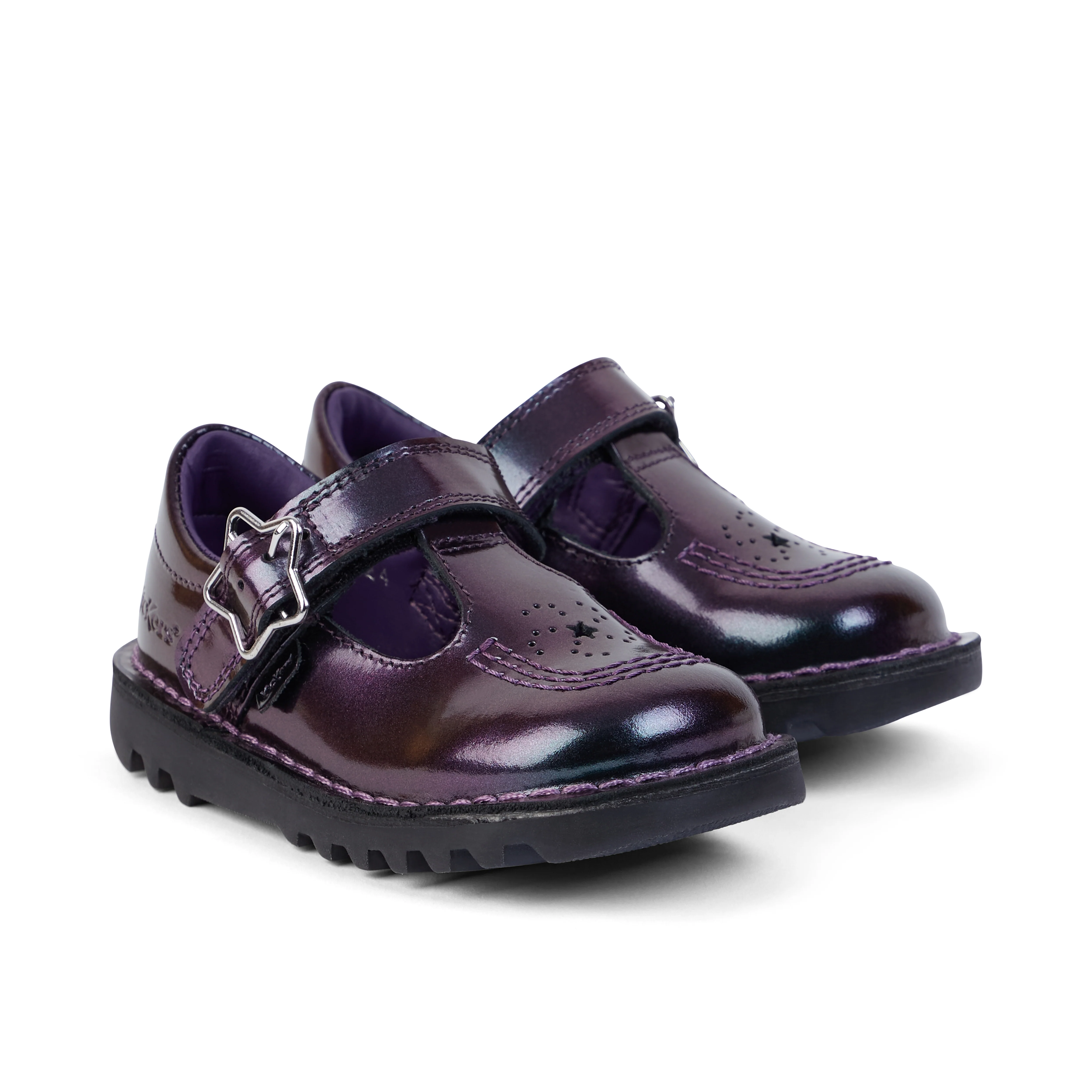 Infant Girl's Kick T-Bar Galactic Patent Leather Purple - Image 3