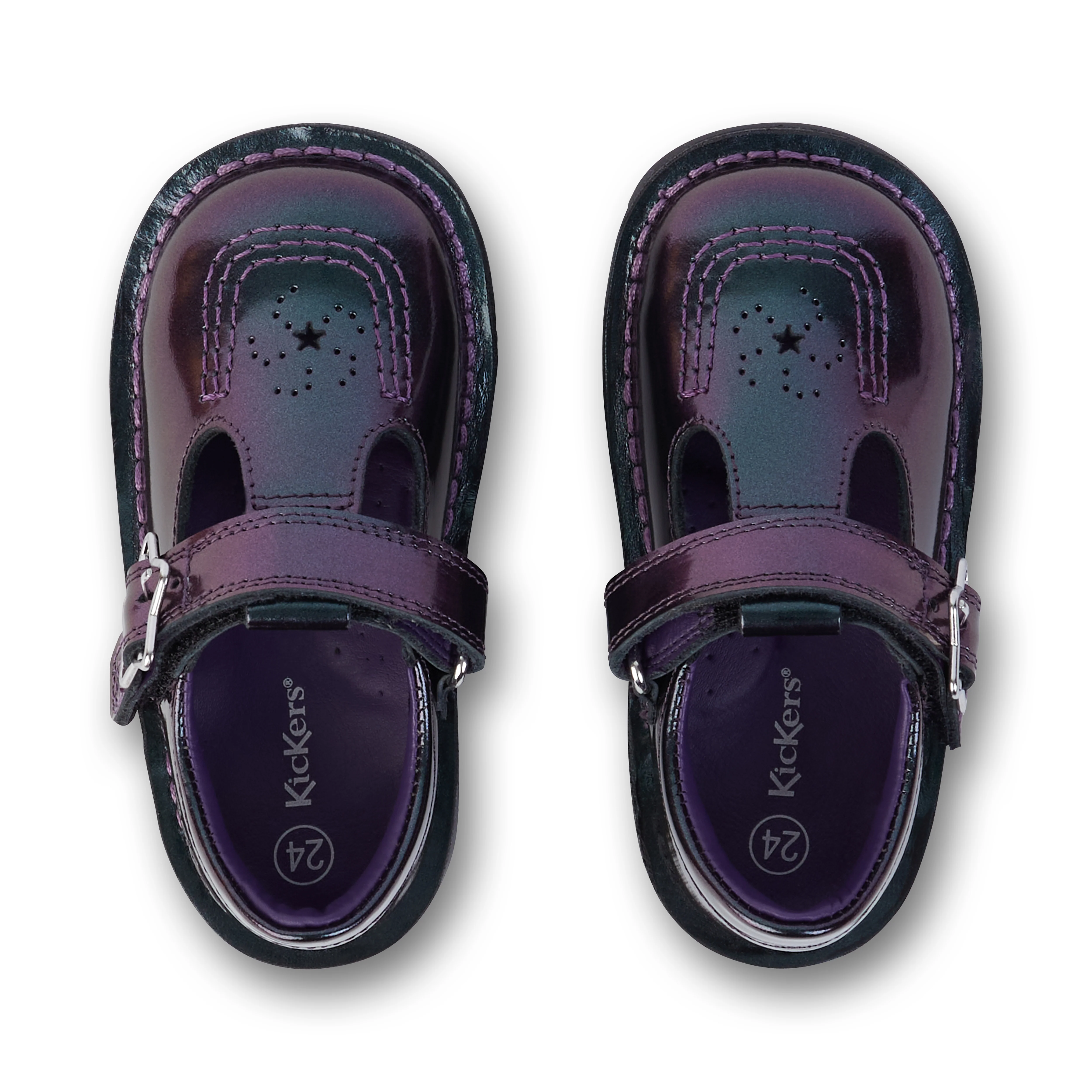 Infant Girl's Kick T-Bar Galactic Patent Leather Purple - Image 4