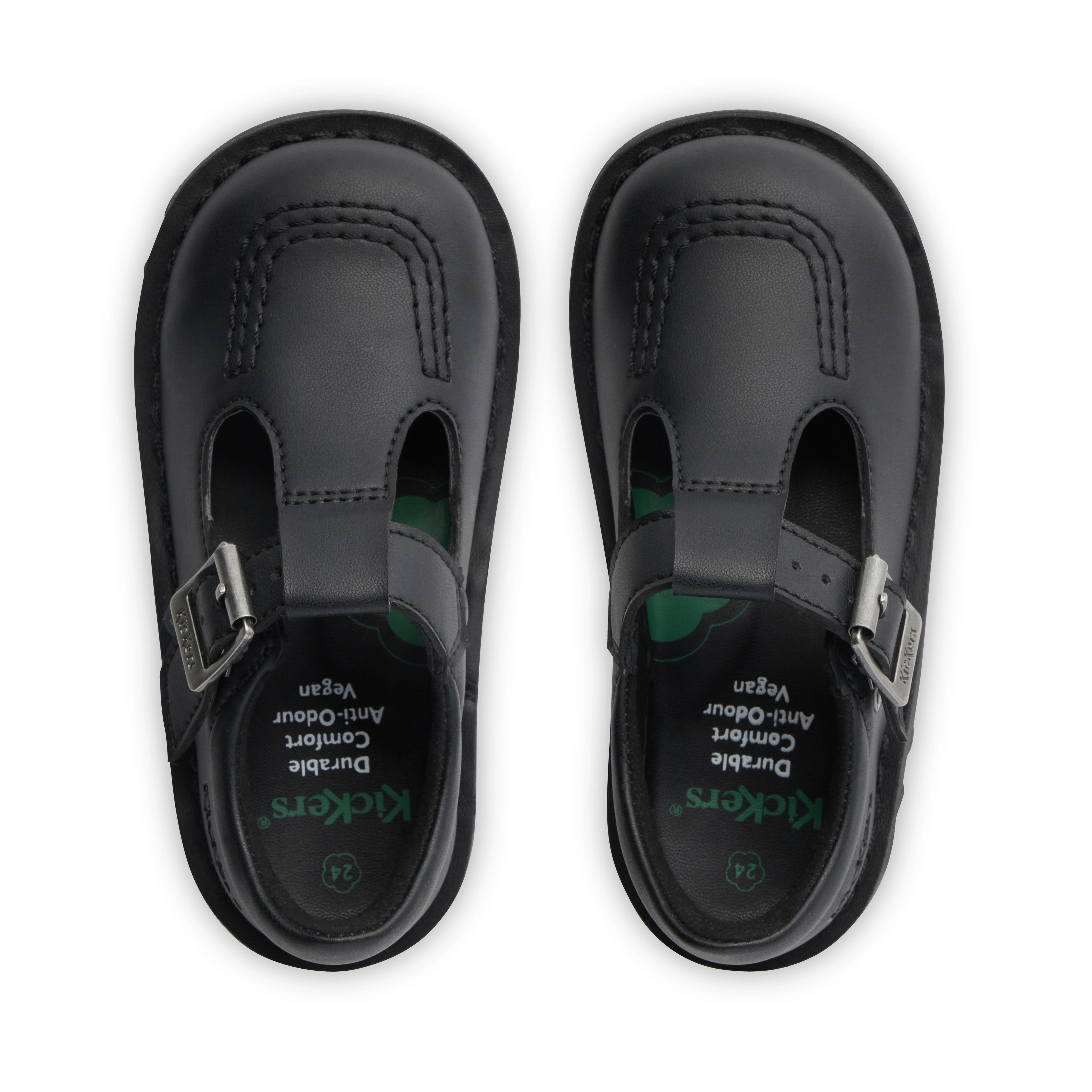 Infant Girls Kick T Bar Leather Alternative Black - Image 4
