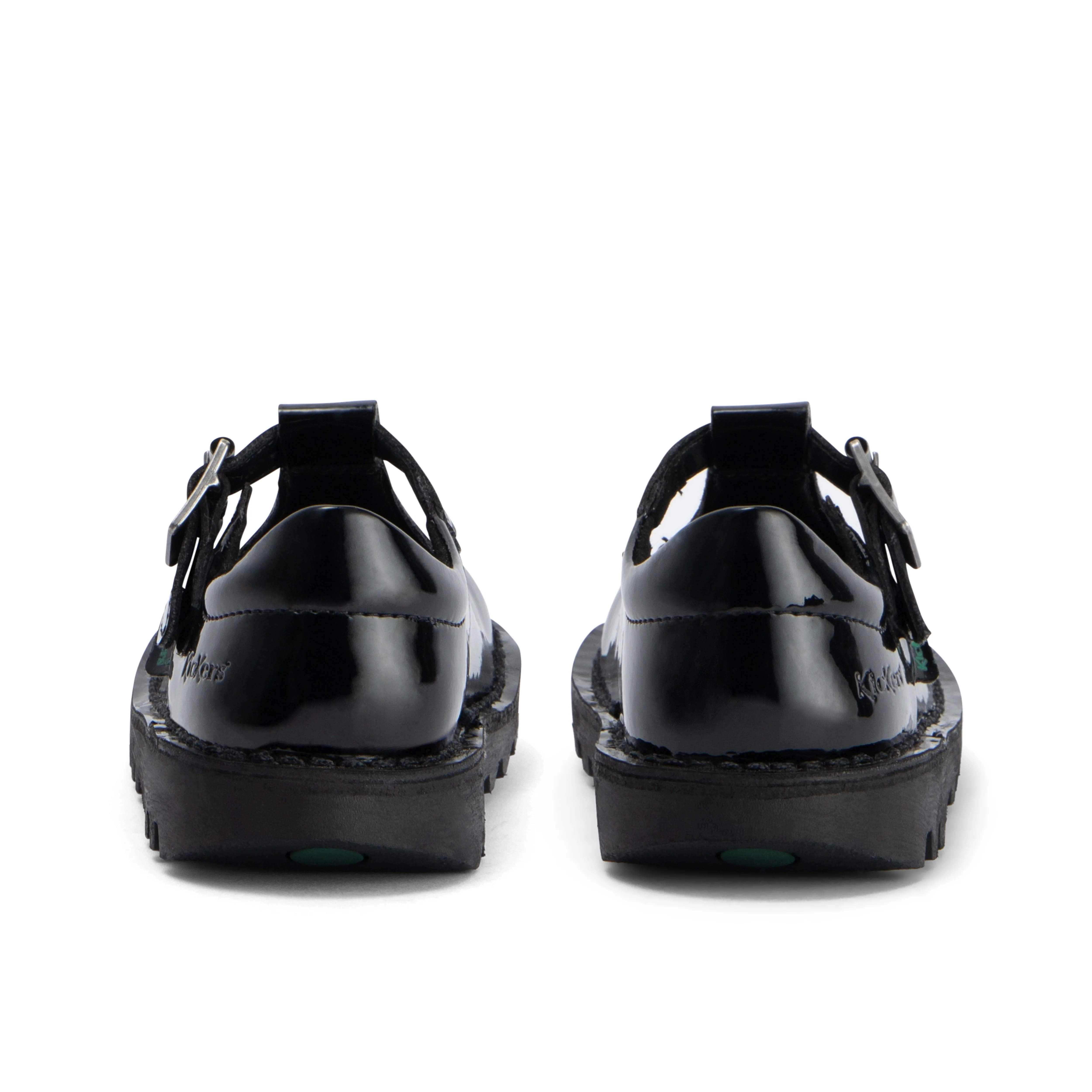 Infant Girls Kick T Bar Leather Alternative Patent Leather Black - Image 5