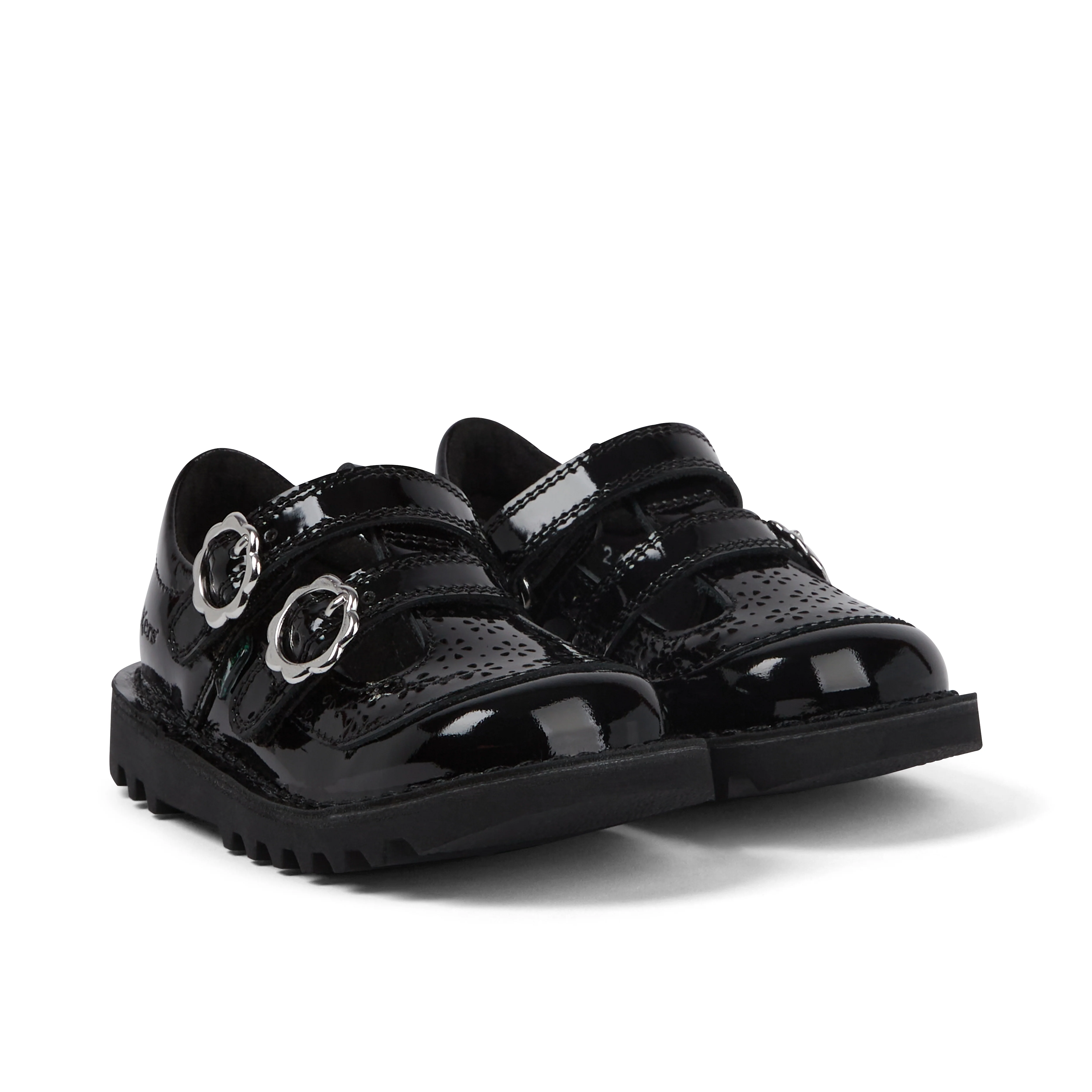 Infant Girls Kick T-Bar Meadow Patent Leather Black - Image 3