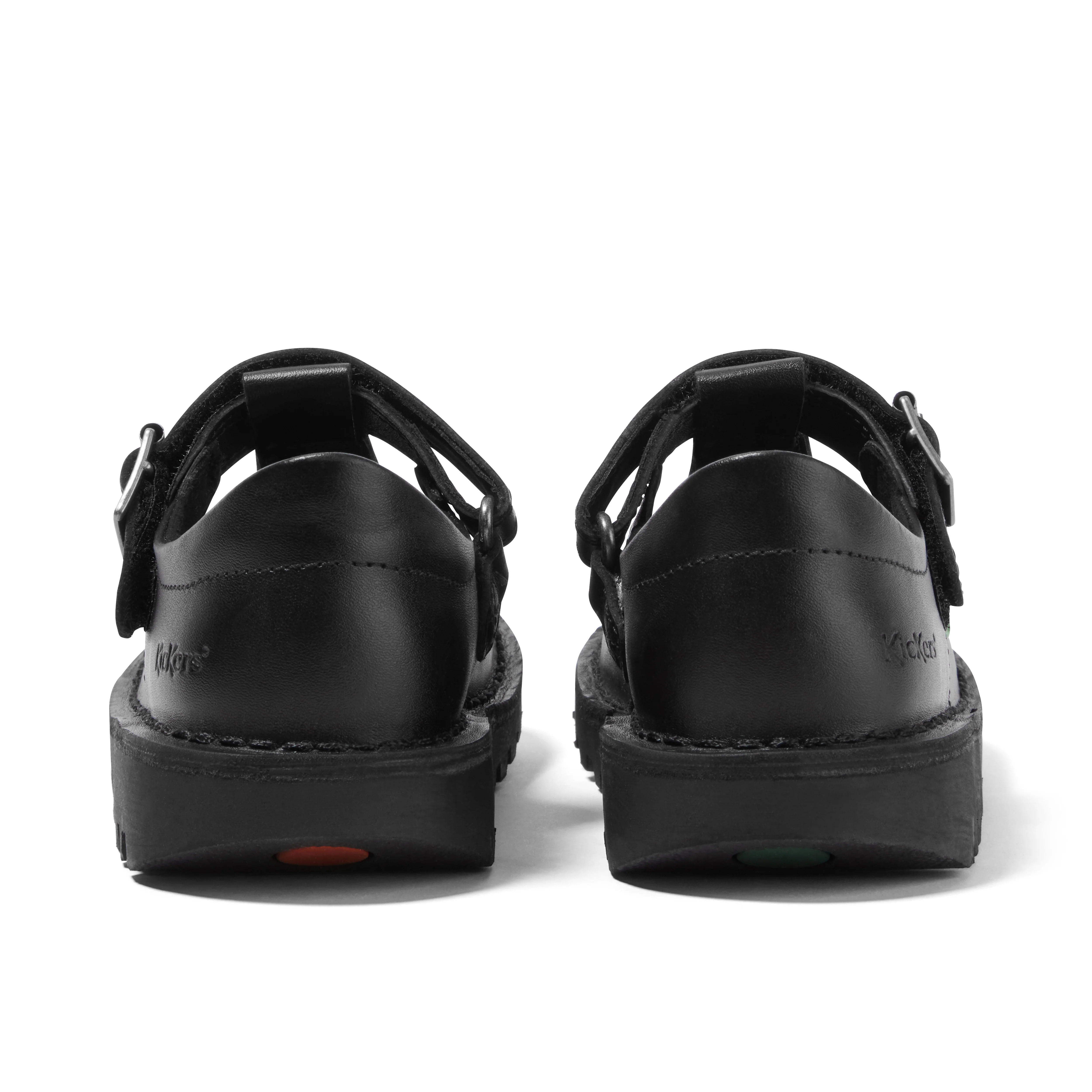 Infant Girls Kick T Bar Vel Leather Black - Image 5