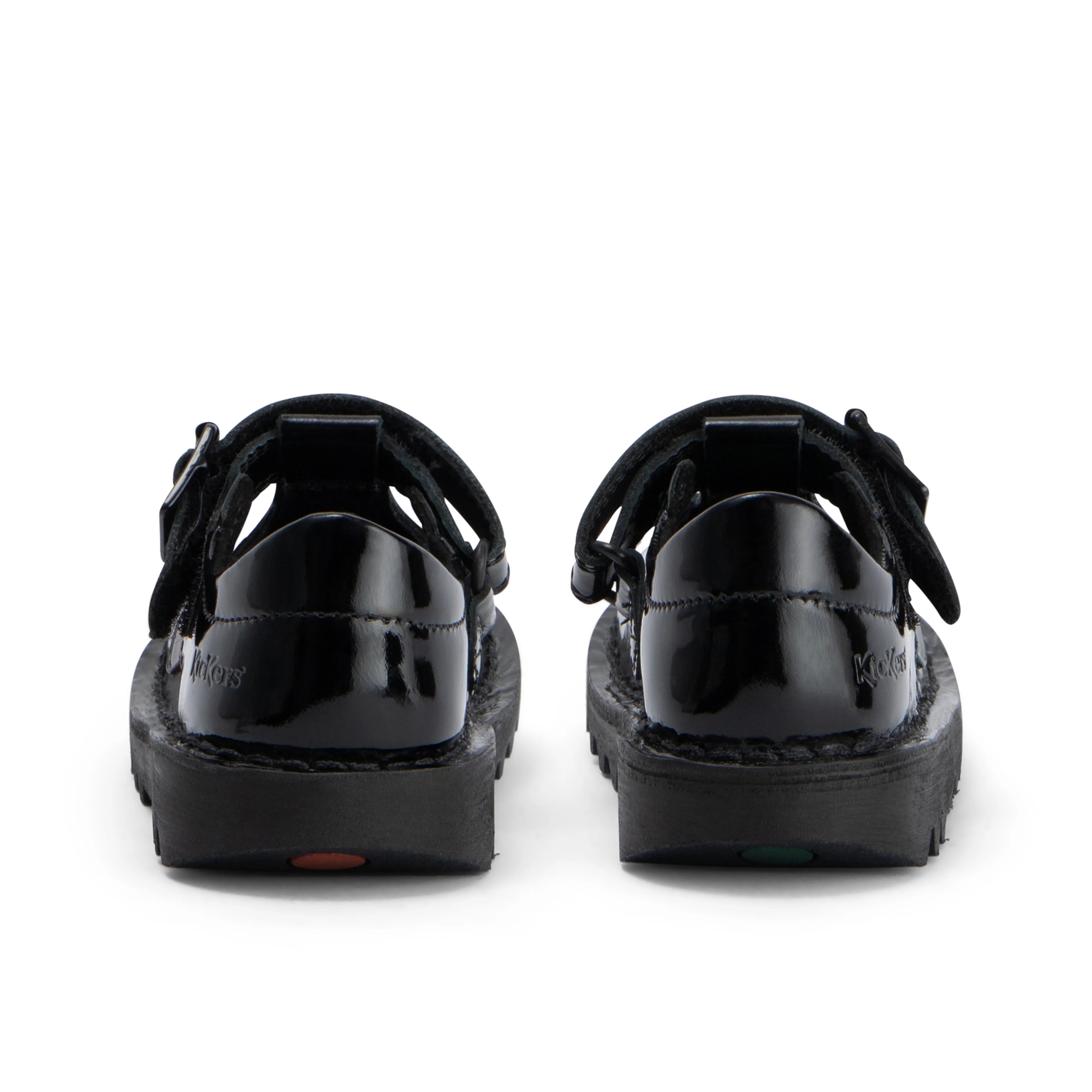 Infant Girls Kick T Bar Vel Patent Leather Black - Image 5