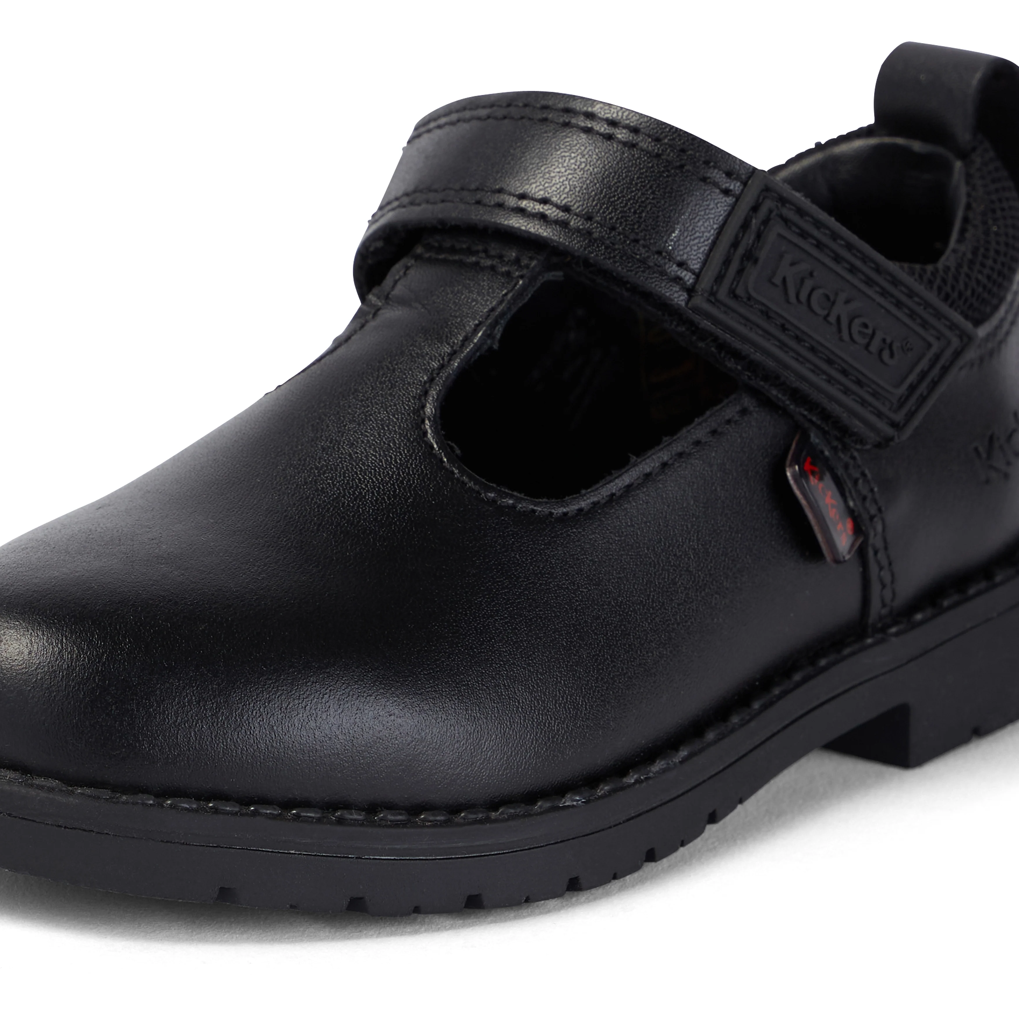 Infant Girls Lachly T Bar Leather Black - Image 6