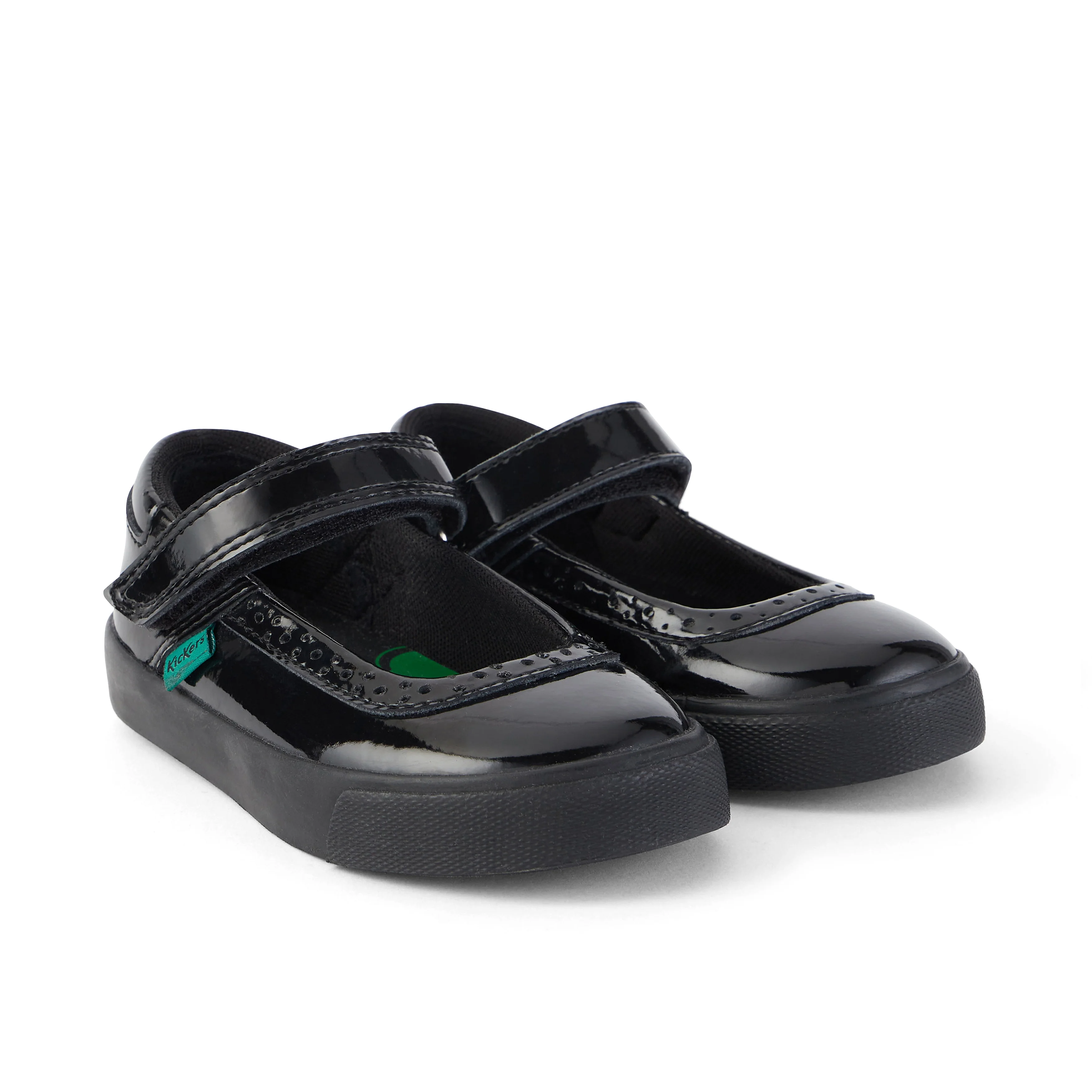 Infant Girls Tovni Brogue MJ Patent Leather Black - Image 3