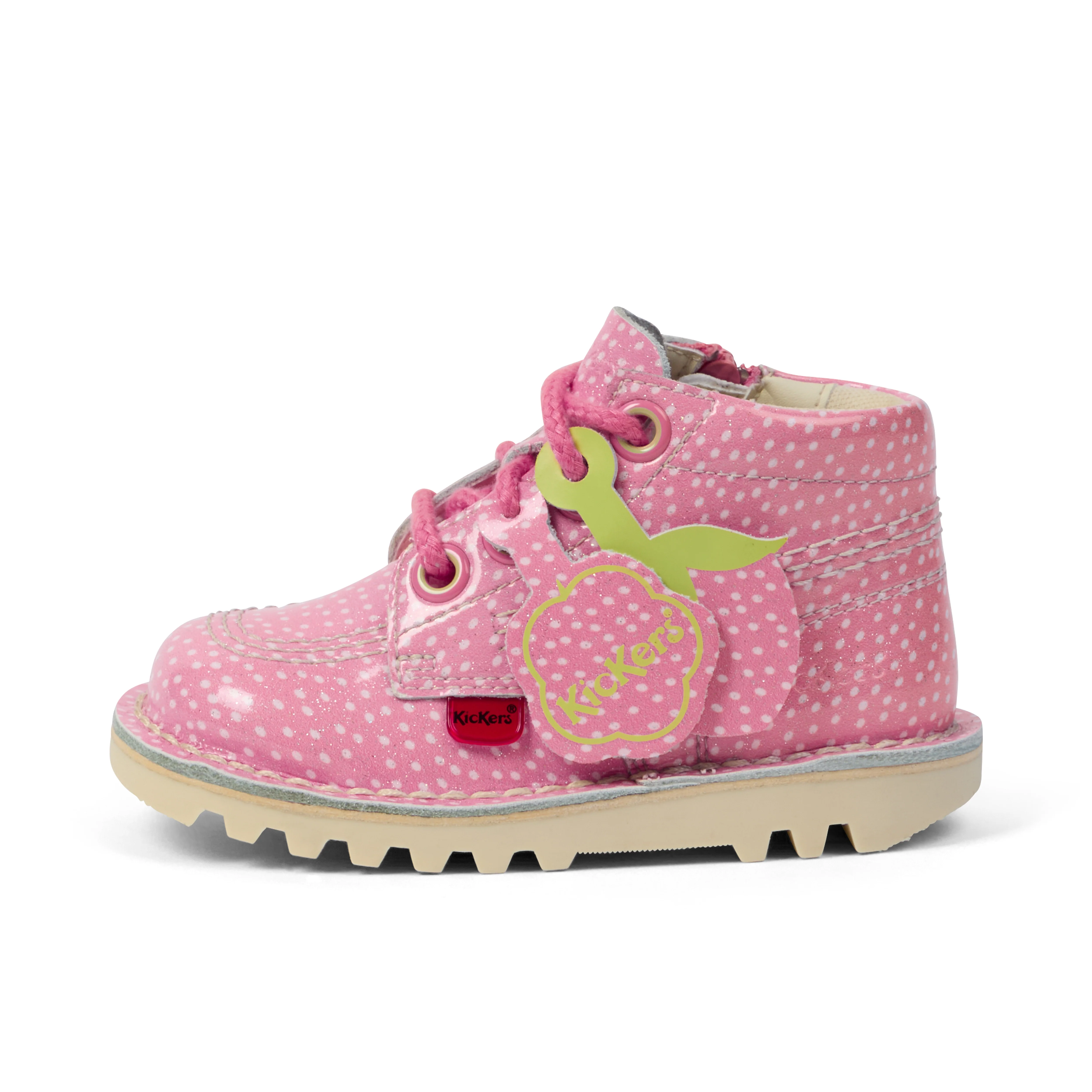 Infant Unisex Kick Hi Fruit Patent Leather Pink