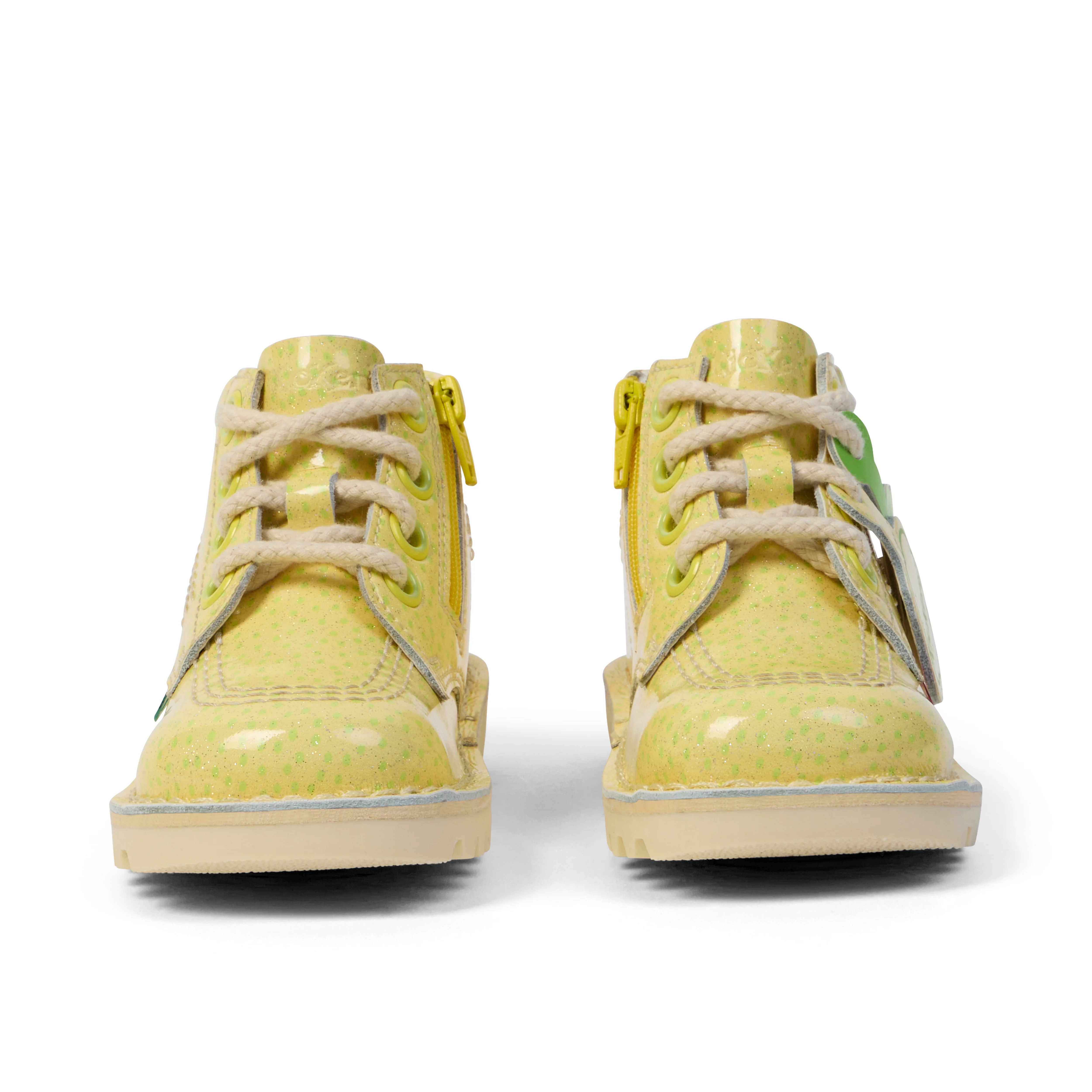 Infant Unisex Kick Hi Fruit Patent Leather Yellow - Image 2