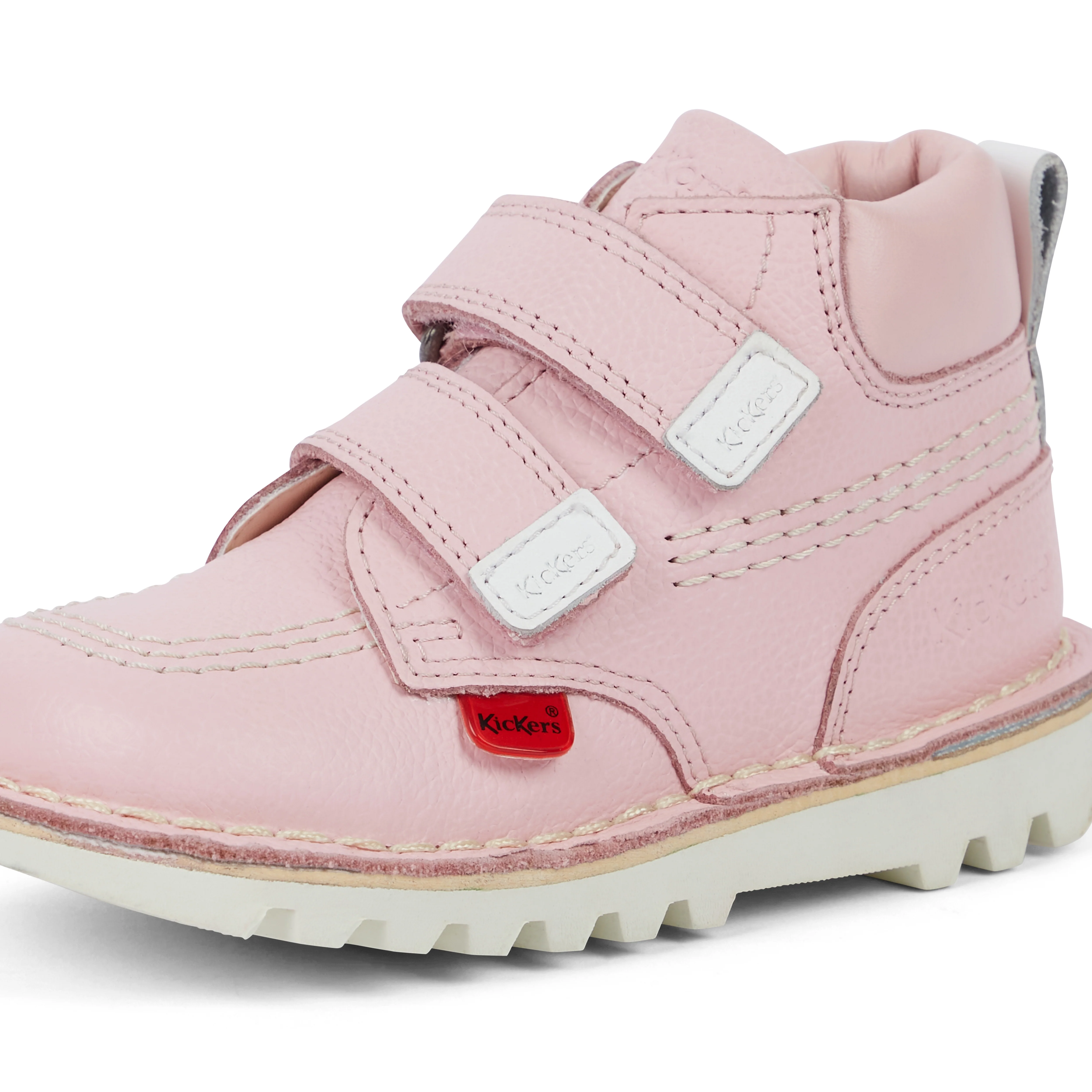 Infant Unisex Kick Hi Roll Leather Light Pink - Image 6