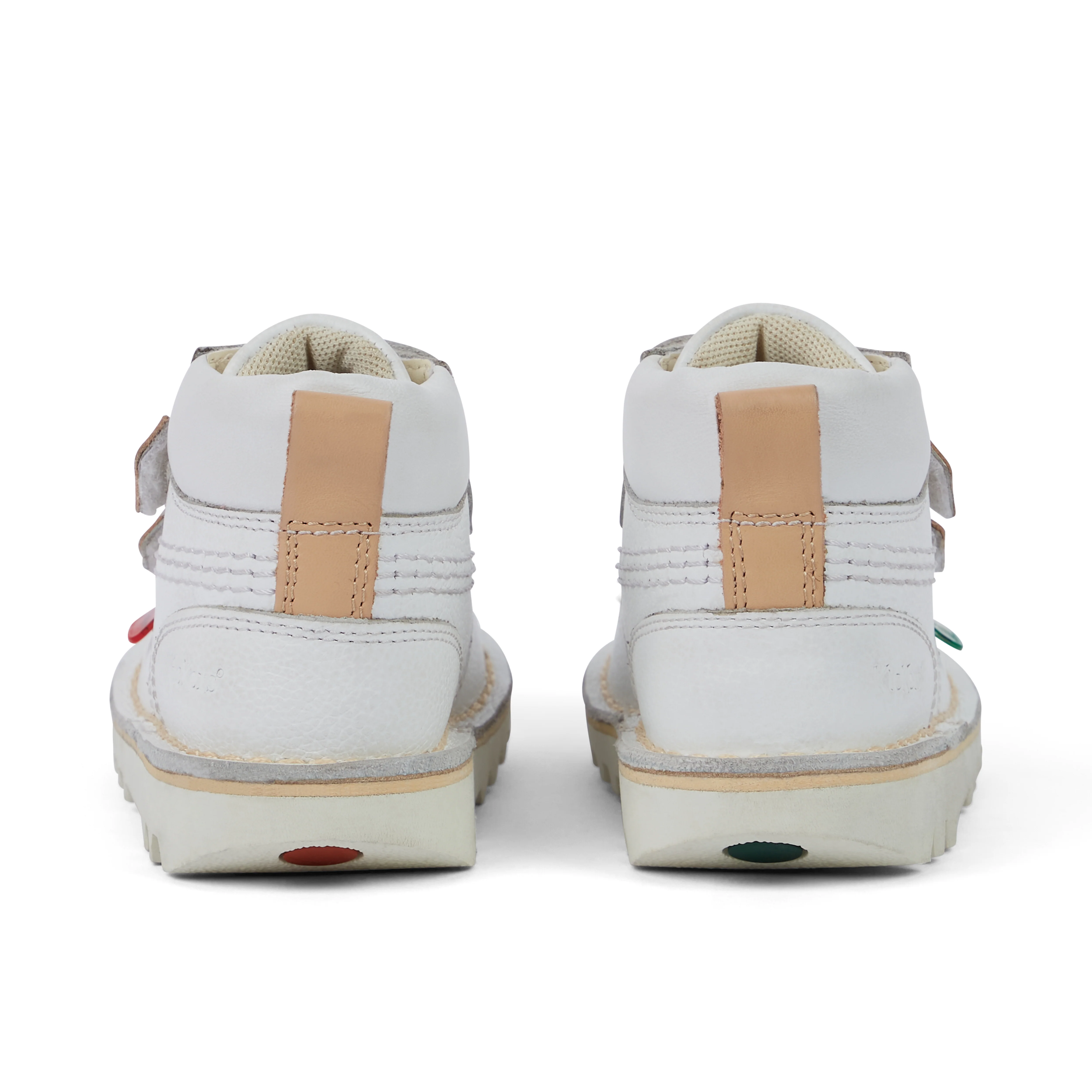 Infant Unisex Kick Hi Roll Leather White - Image 5