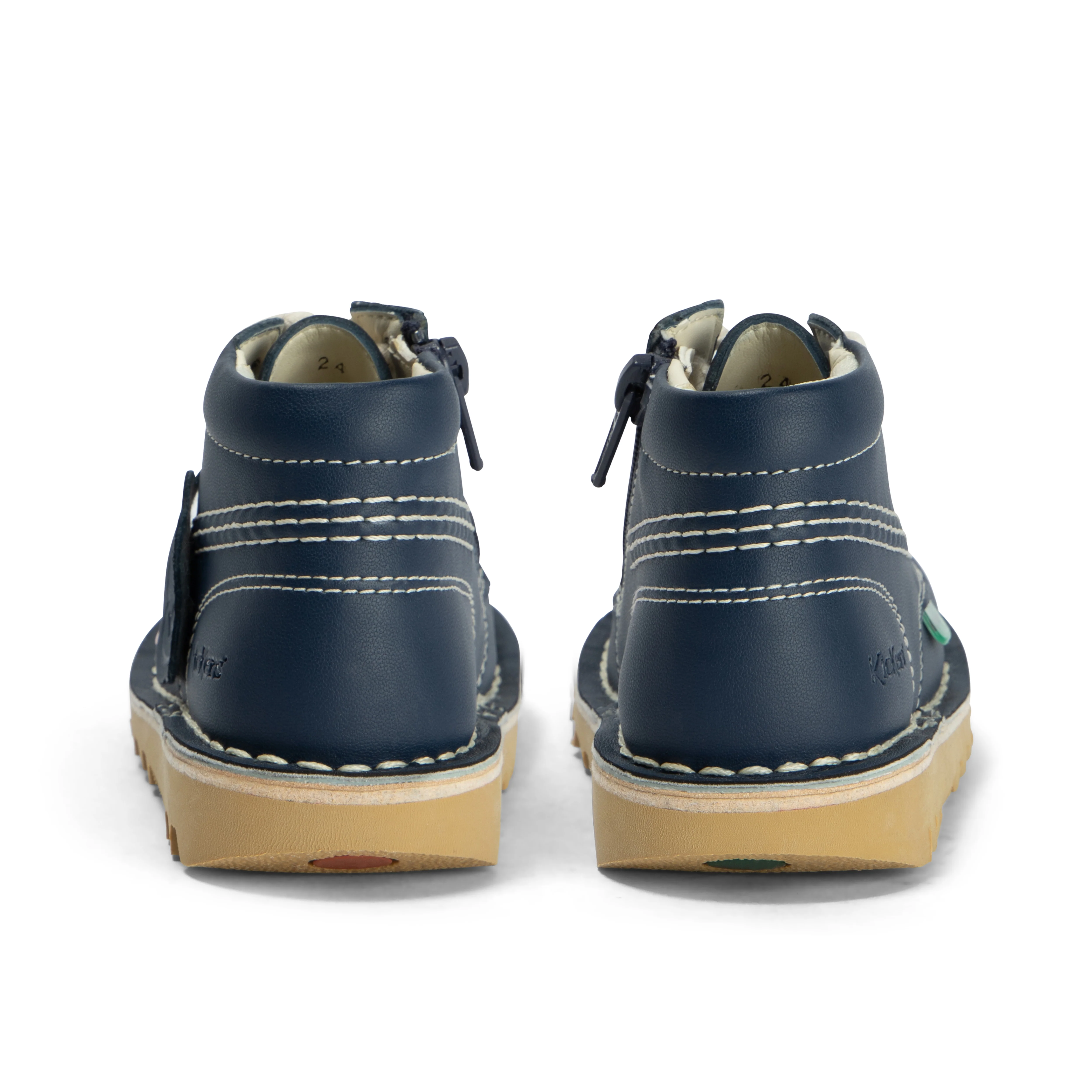 Infant Unisex Kick Hi Zip Leather Alternative Navy - Image 5