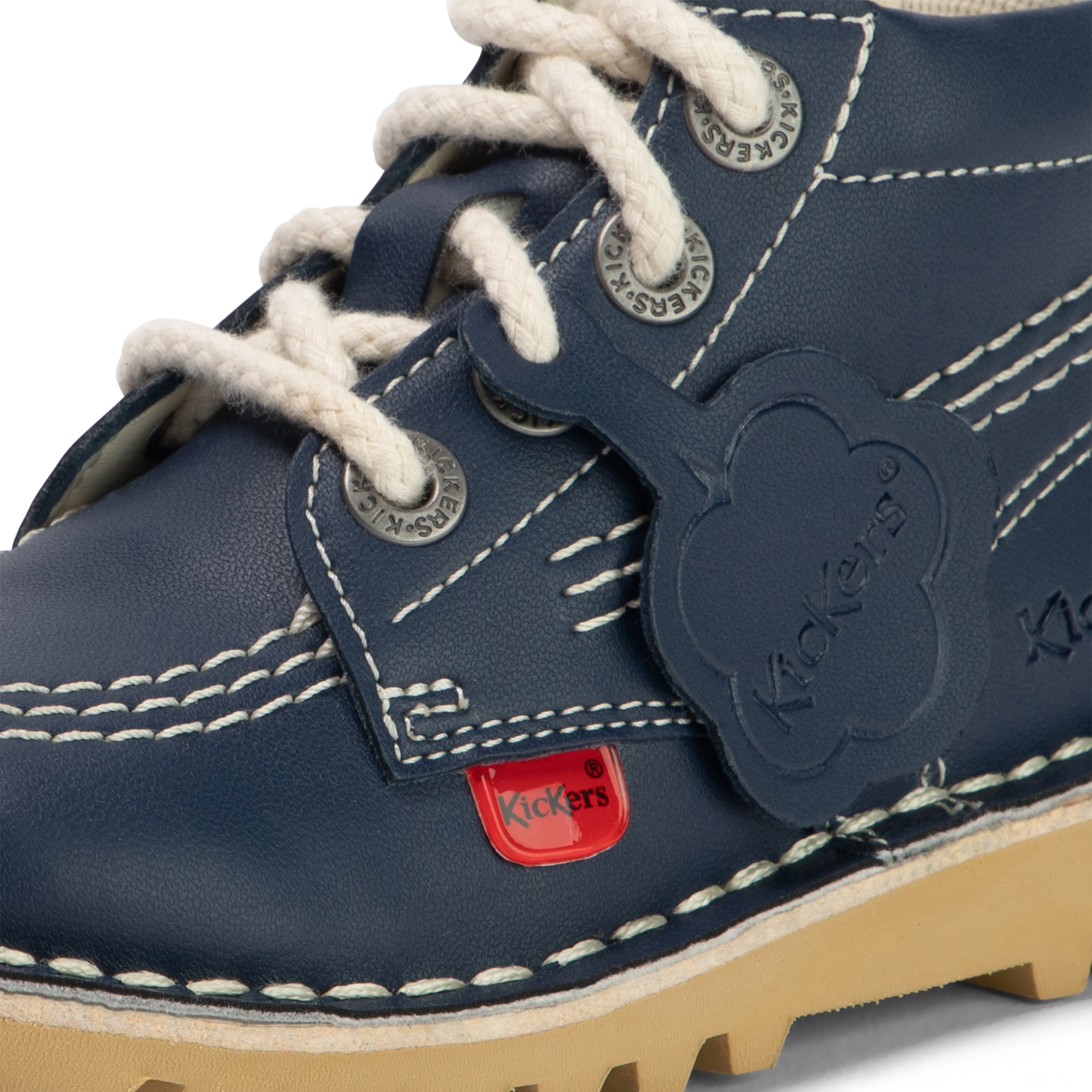 Infant Unisex Kick Hi Zip Leather Alternative Navy - Image 6