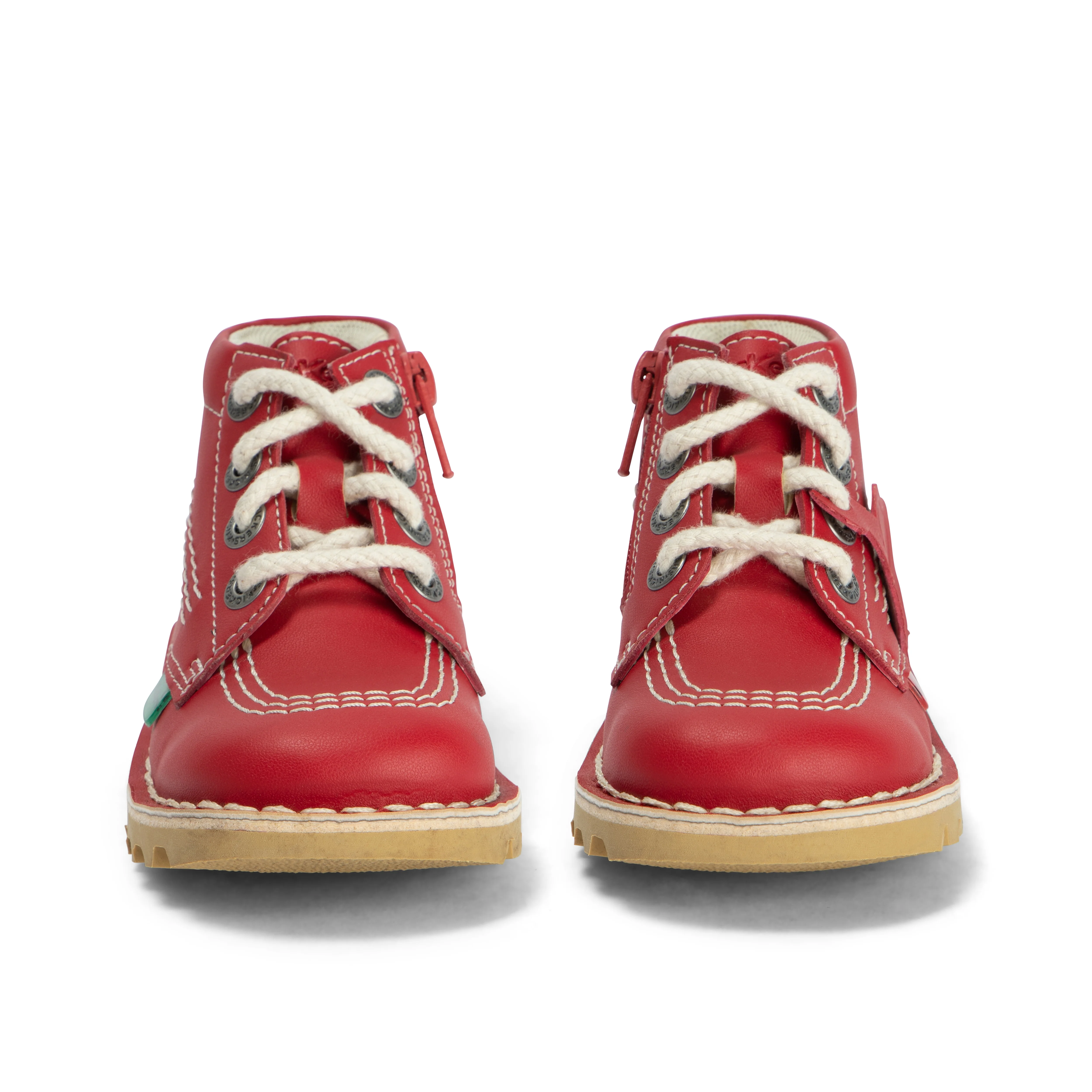 Infant Unisex Kick Hi Zip Leather Alternative Red - Image 2