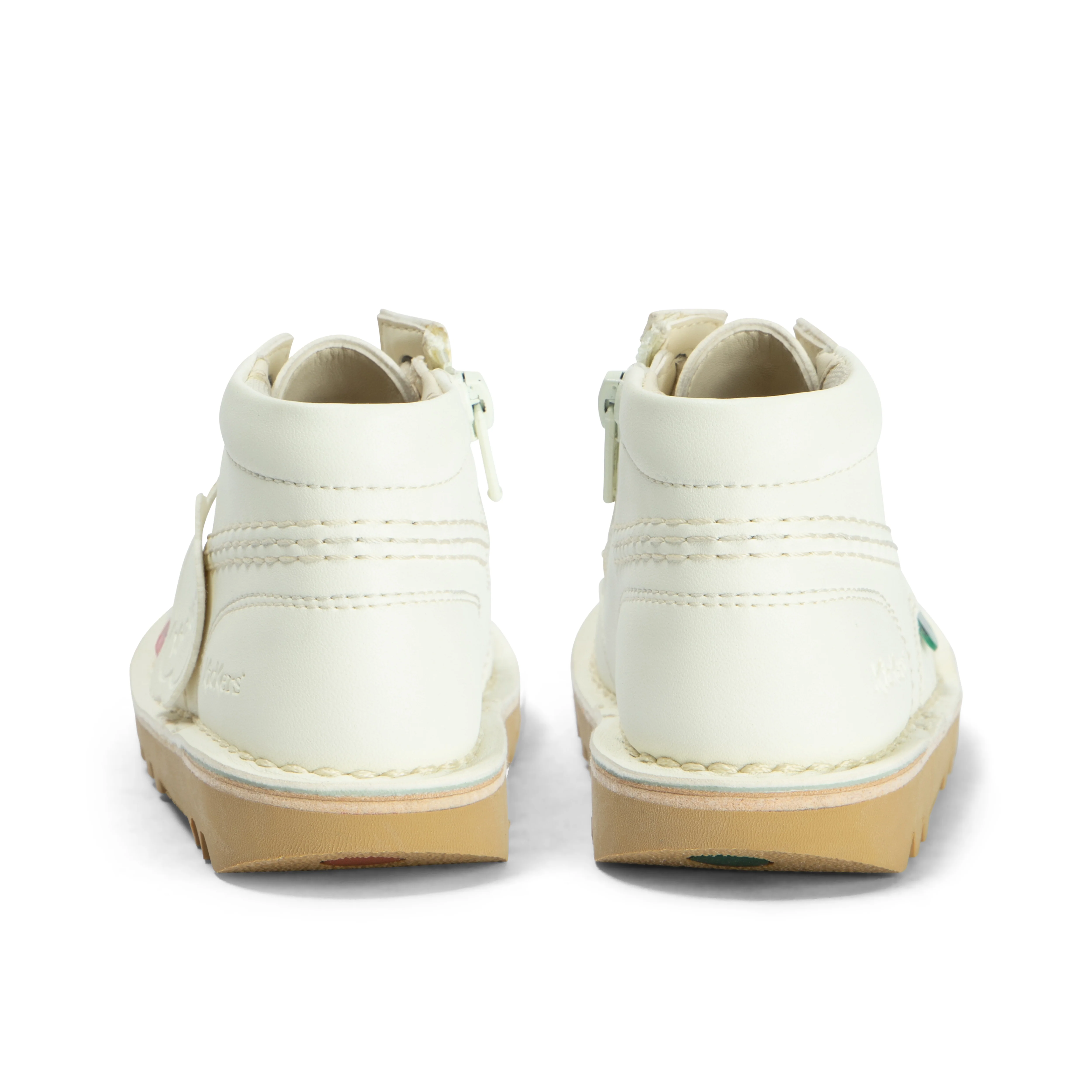 Infant Unisex Kick Hi Zip Leather Alternative White - Image 5
