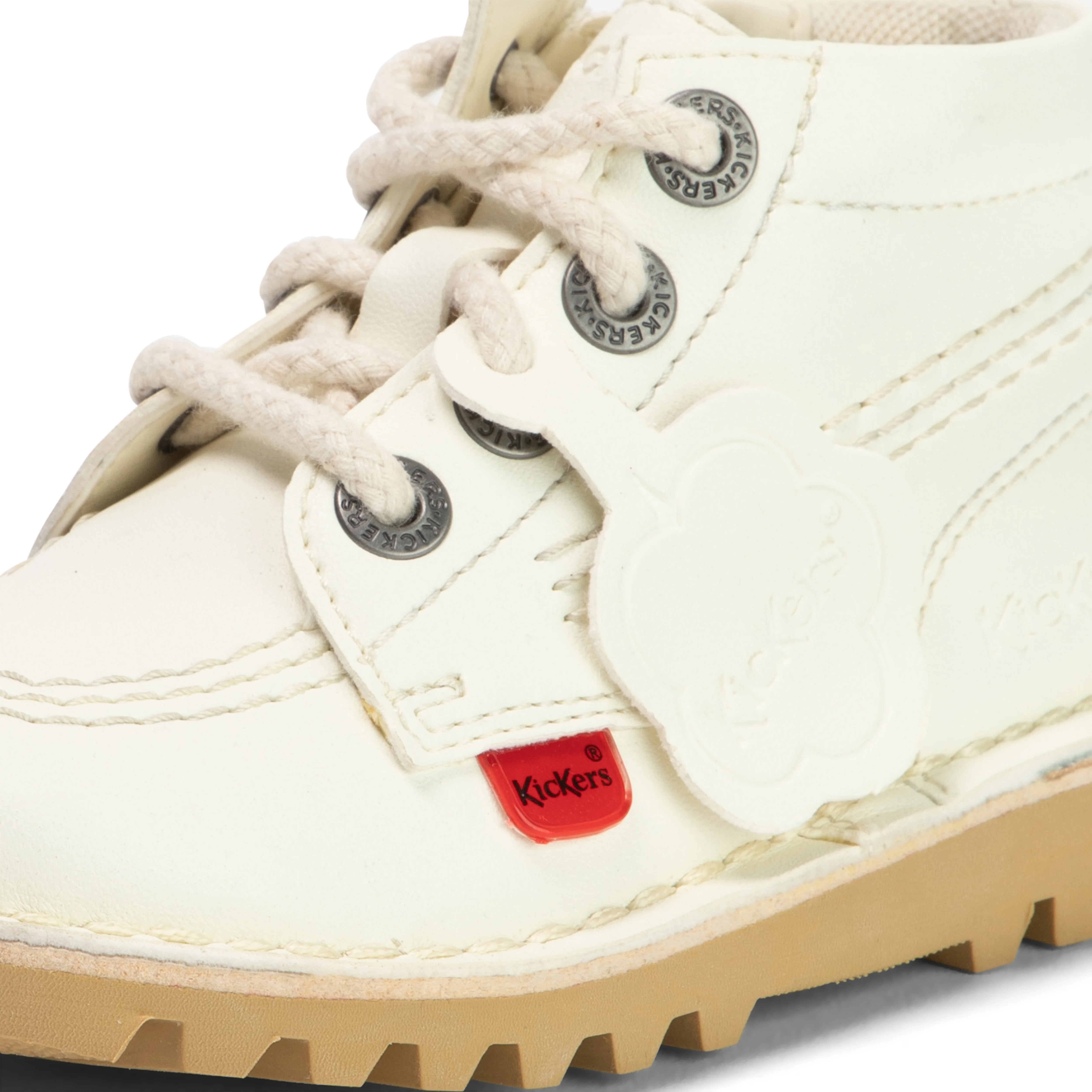 Infant Unisex Kick Hi Zip Leather Alternative White - Image 6