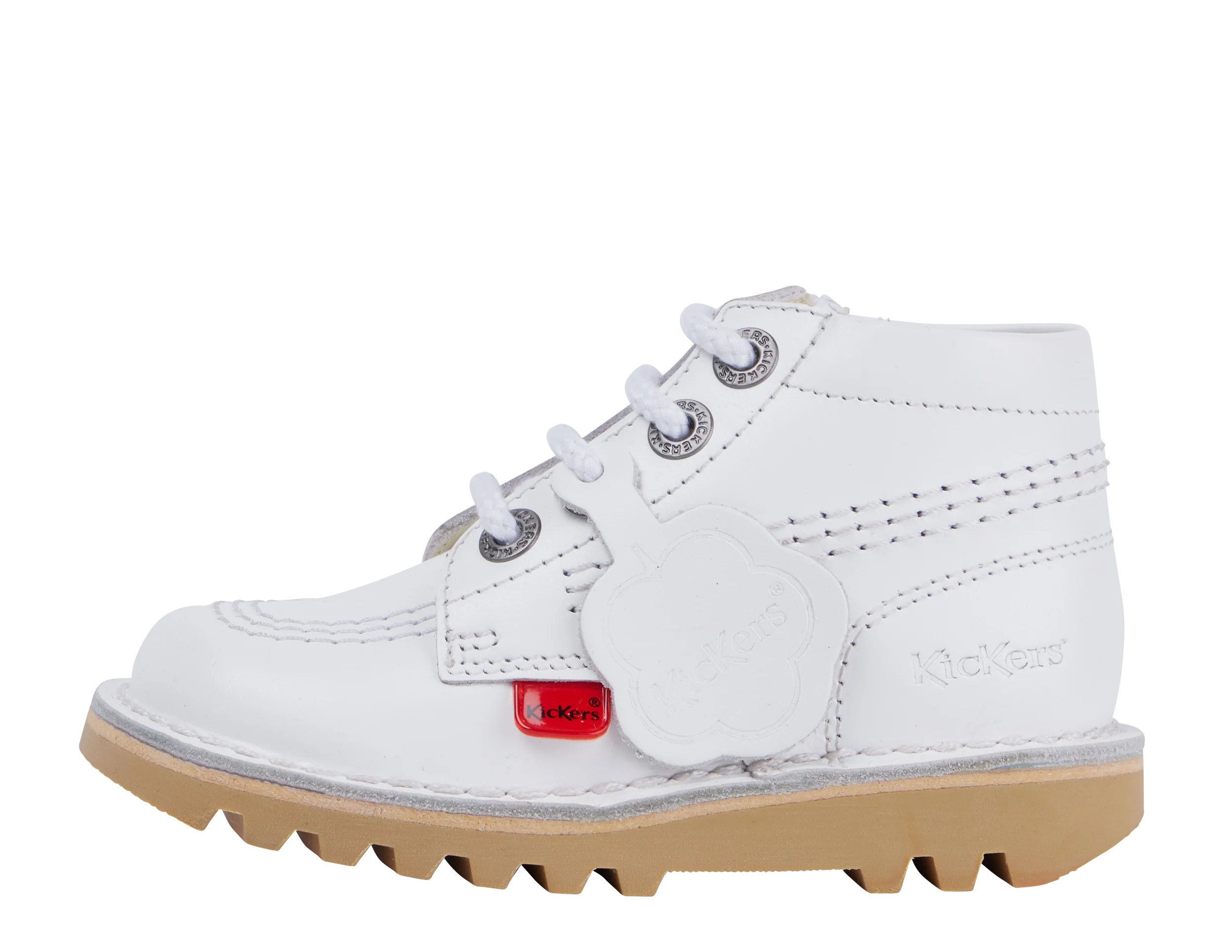 Infant Unisex Kick Hi Zip Leather White
