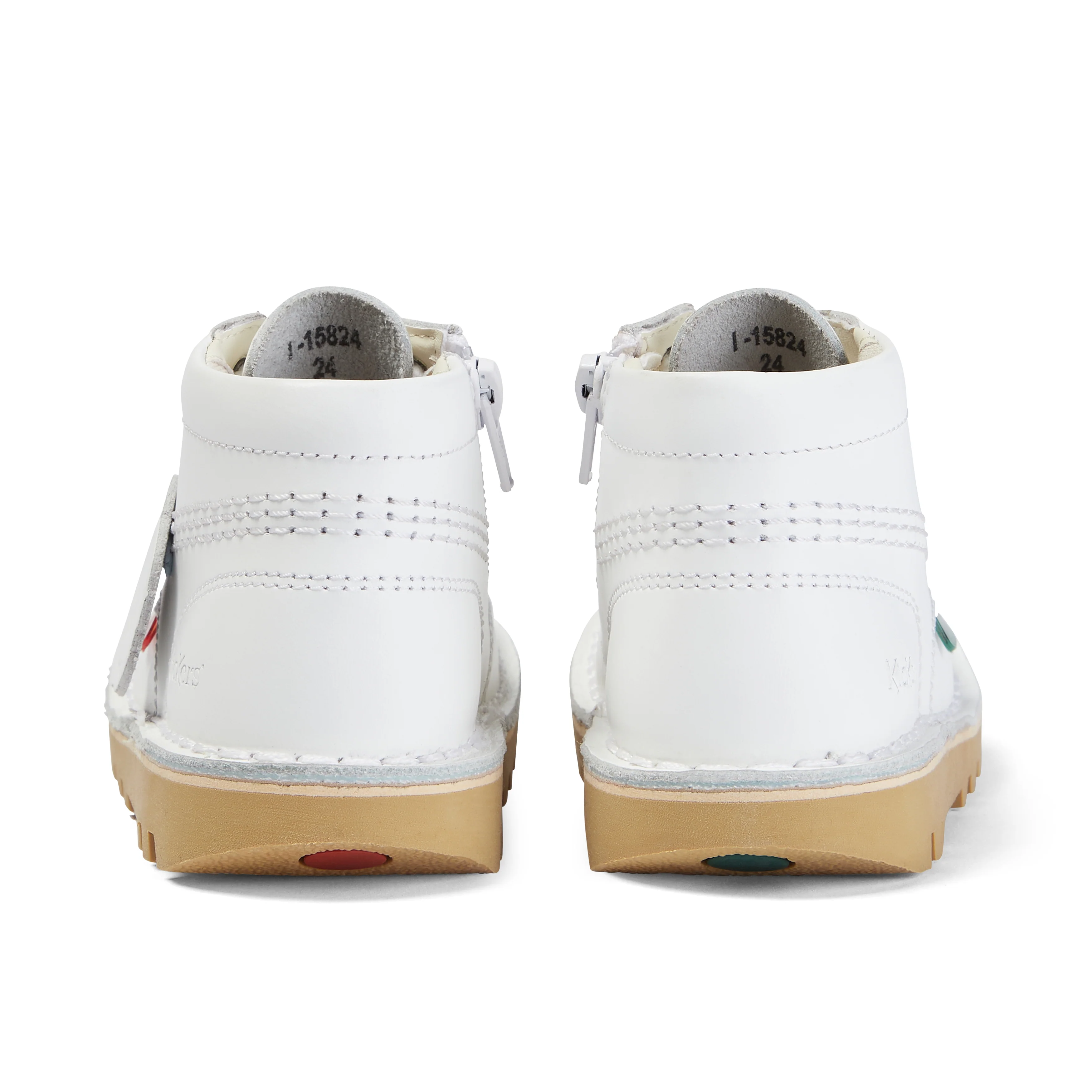 Infant Unisex Kick Hi Zip Leather White - Image 5