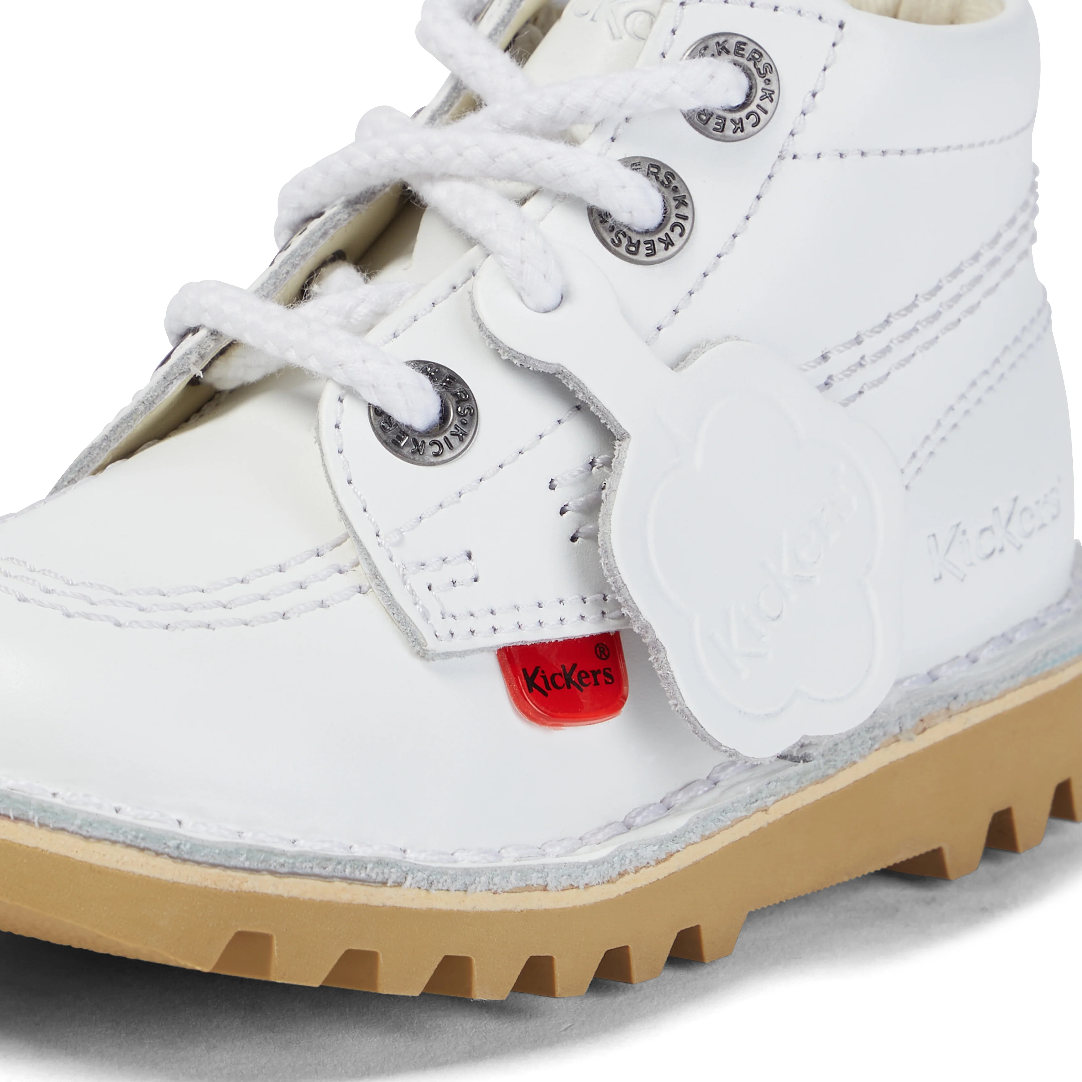 Infant Unisex Kick Hi Zip Leather White - Image 6