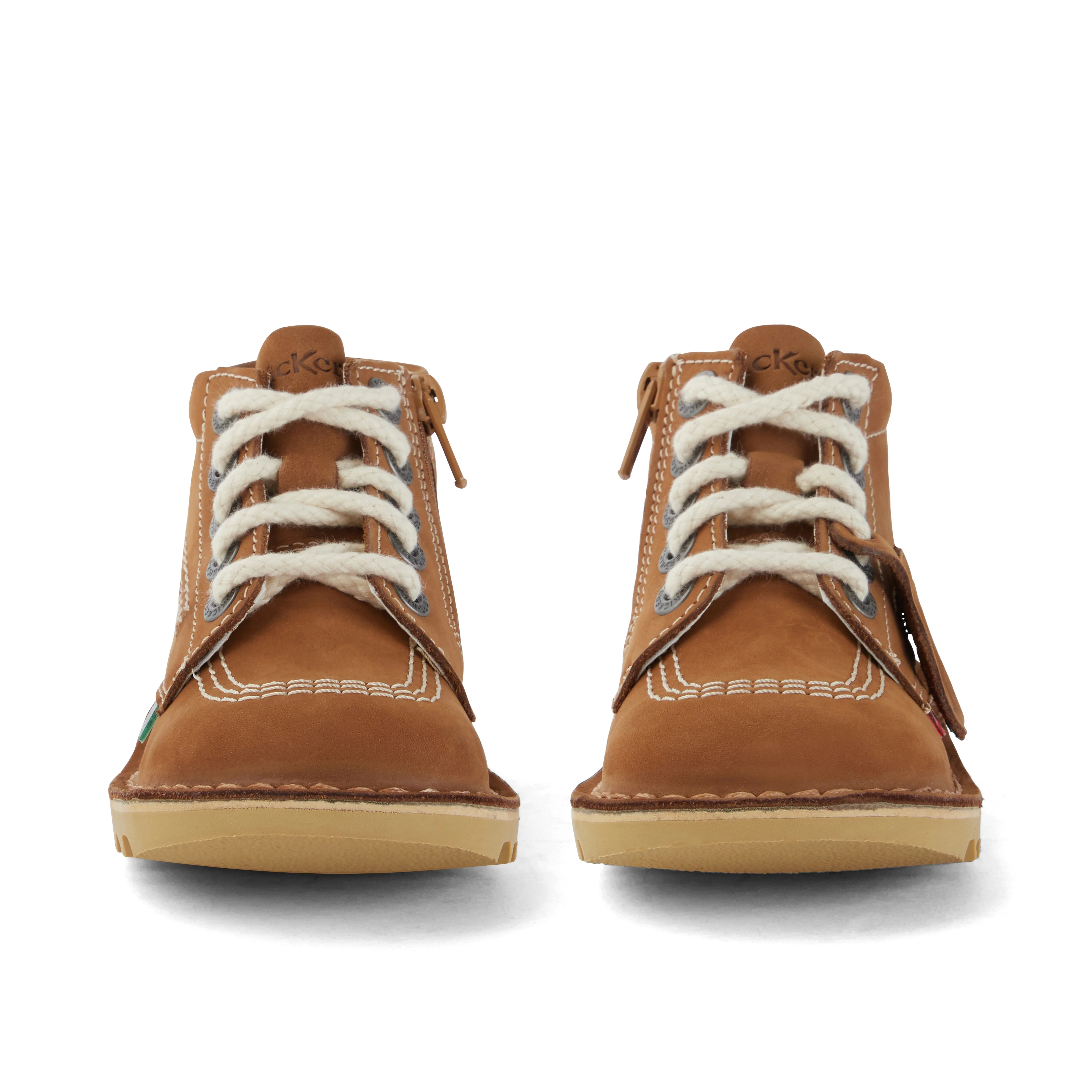Infant Unisex Kick Hi Zip Nubuck Tan - Image 2