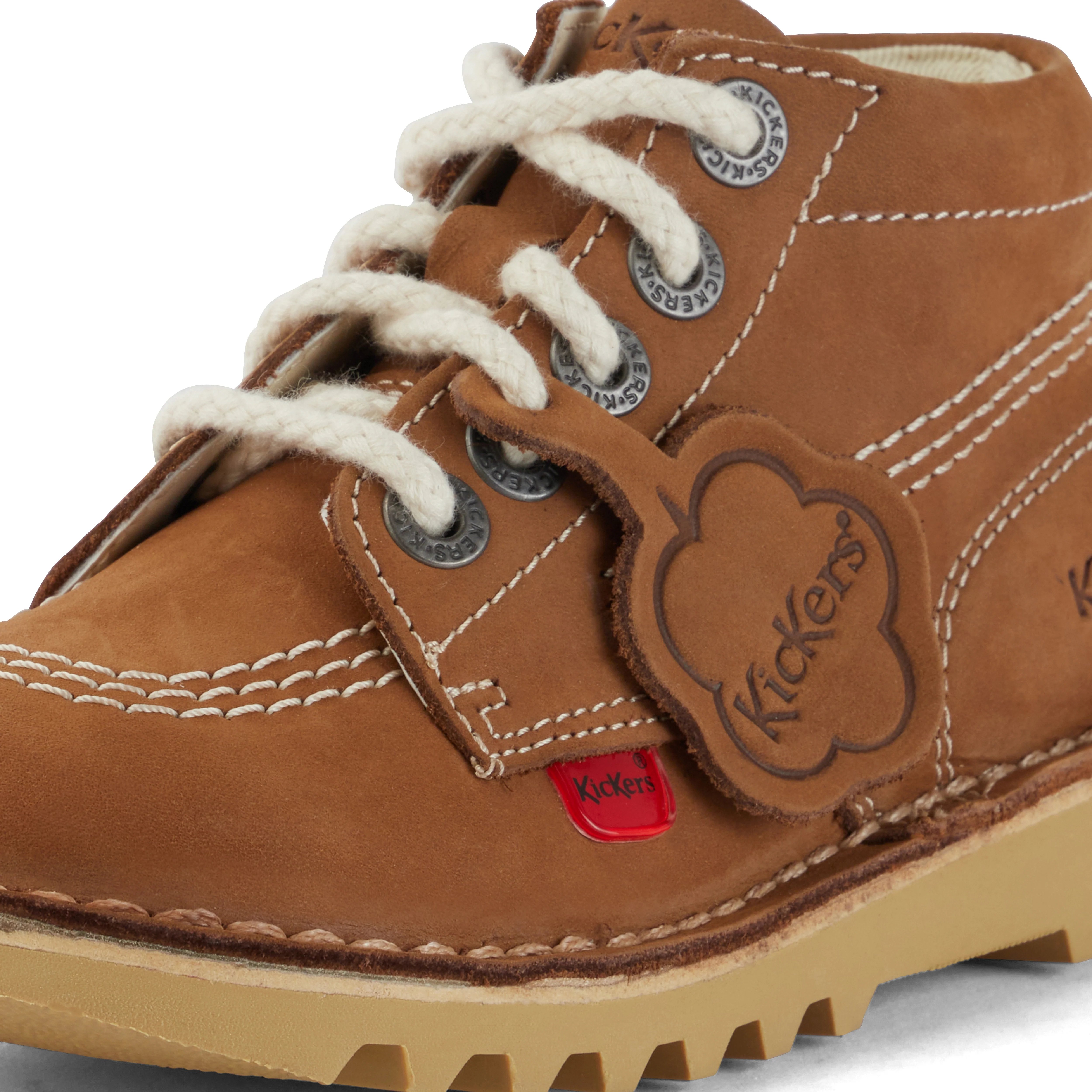 Infant Unisex Kick Hi Zip Nubuck Tan - Image 6